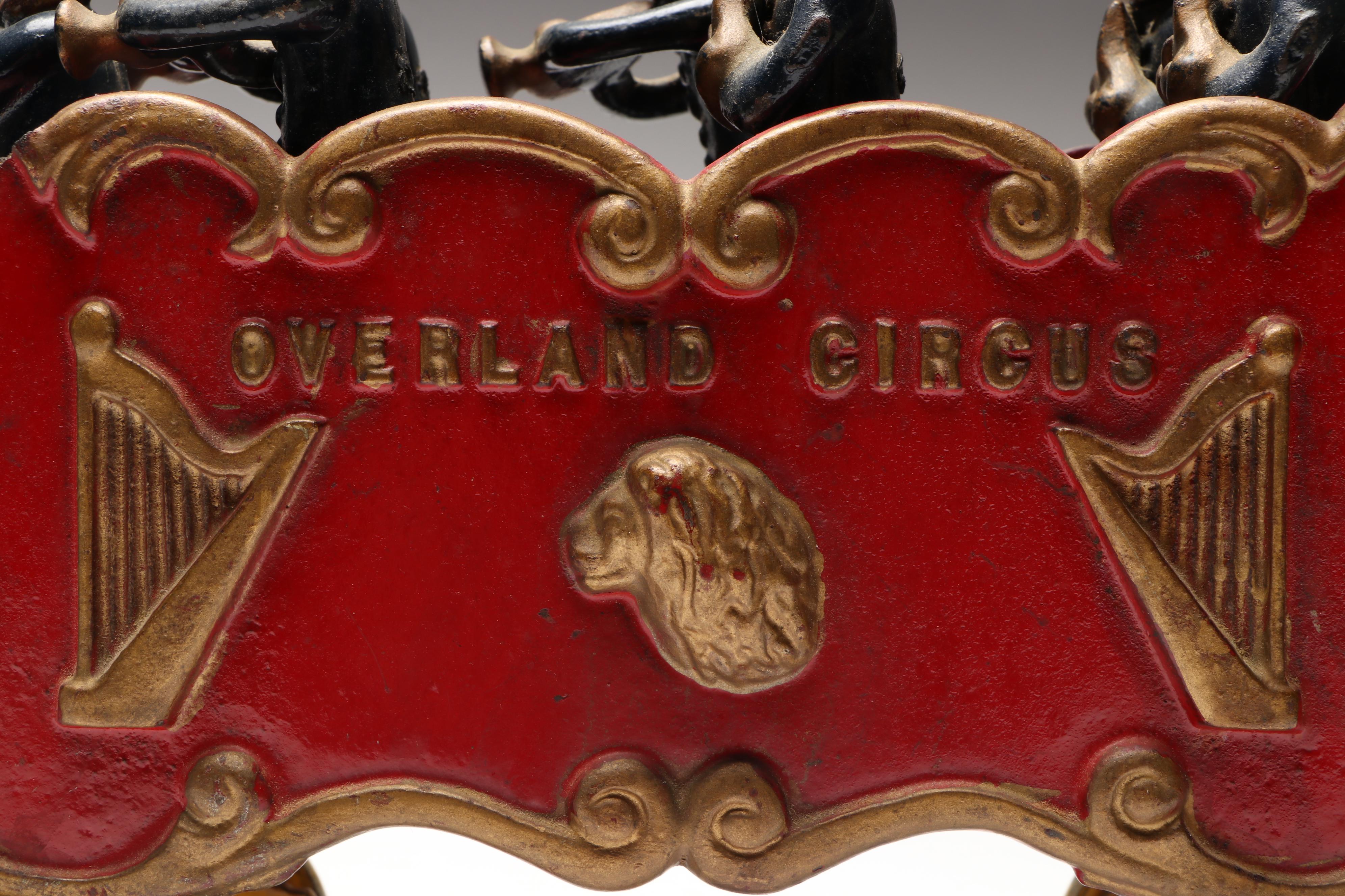 Kenton "Overland Circus" Cast Iron Horse-Drawn Band Wagon