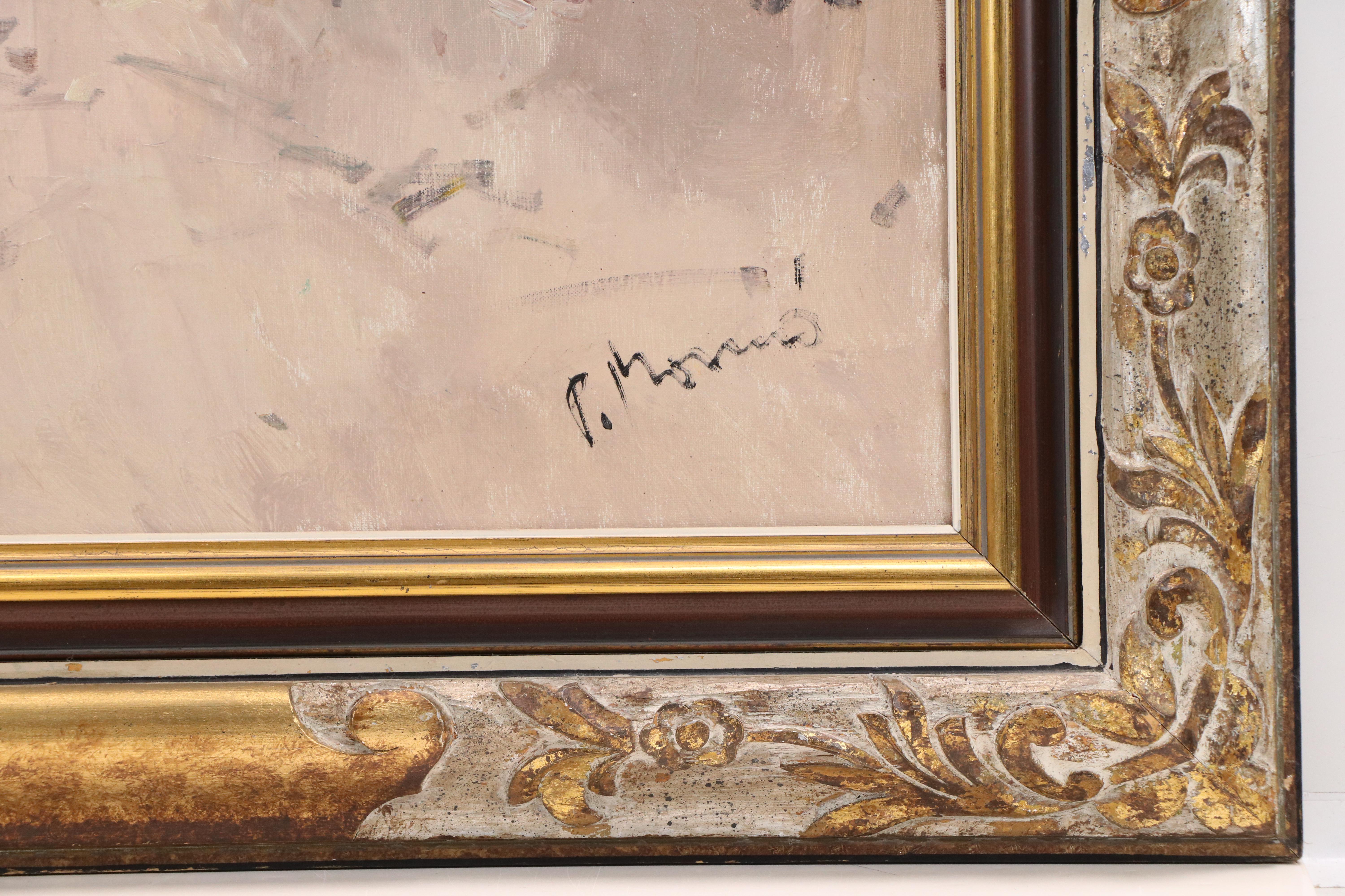 Ingfried Paul Morro-Henz Impressionistic Oil Painting of European Street Scene