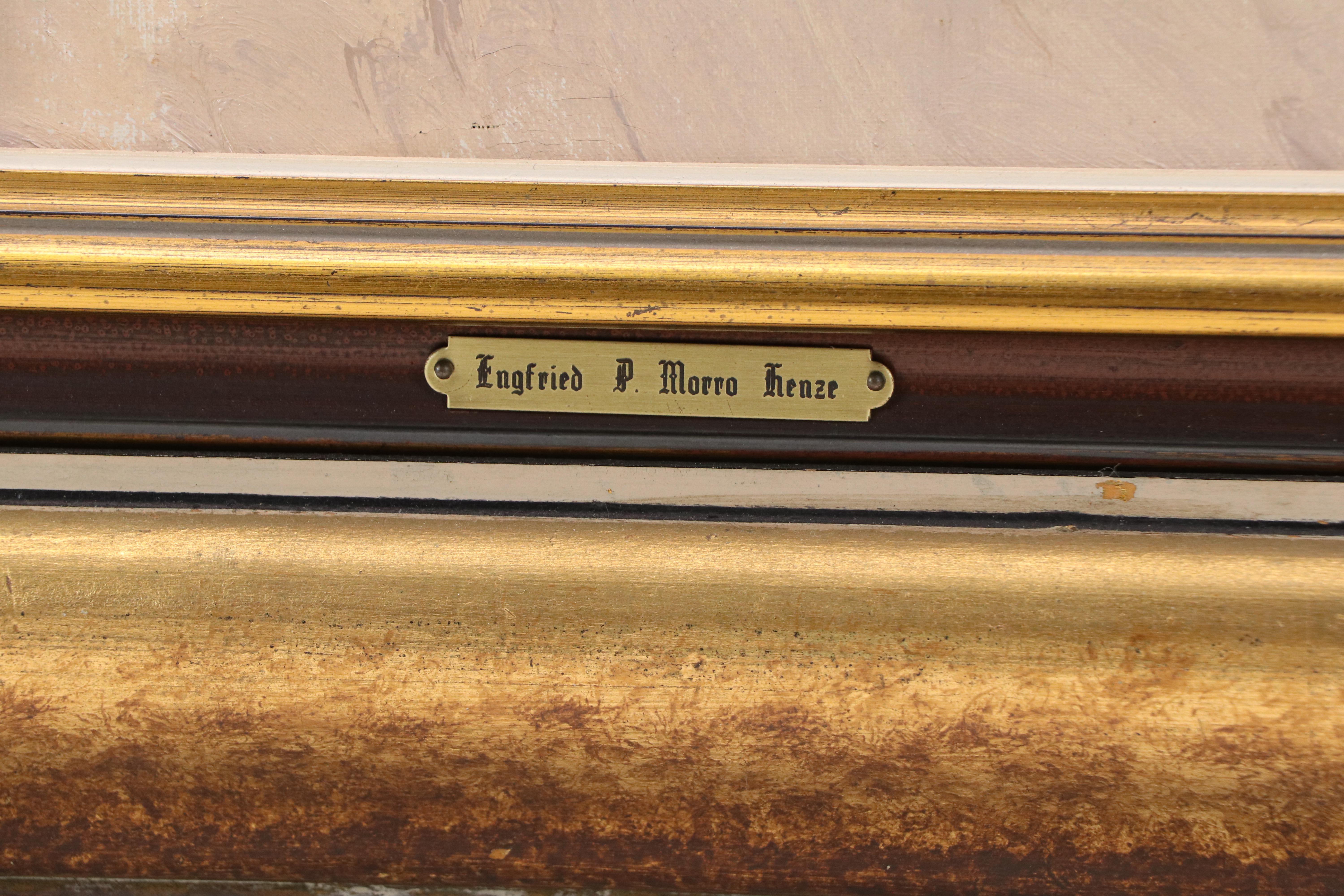 Ingfried Paul Morro-Henz Impressionistic Oil Painting of European Street Scene