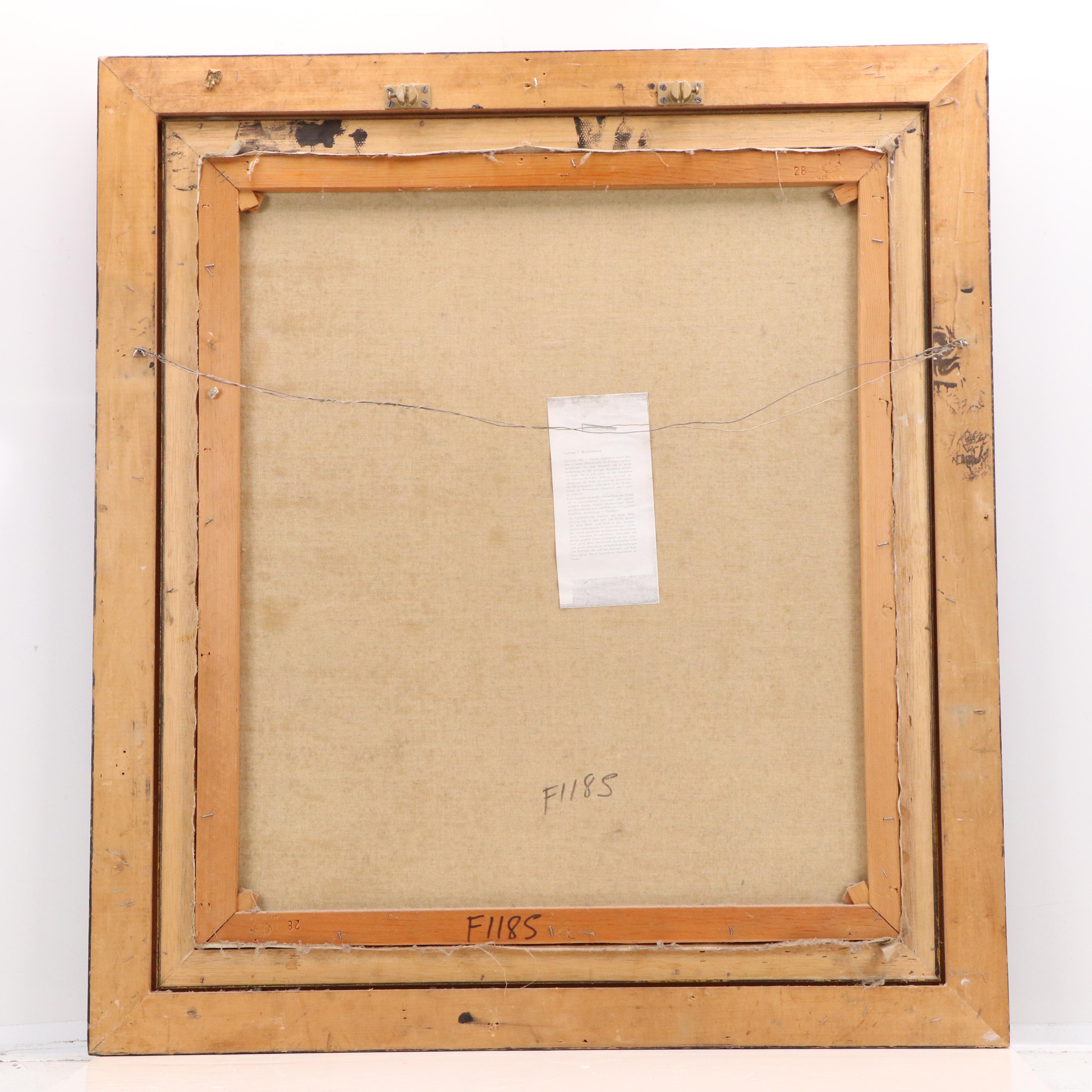 Ingfried Paul Morro-Henz Impressionistic Oil Painting of European Street Scene