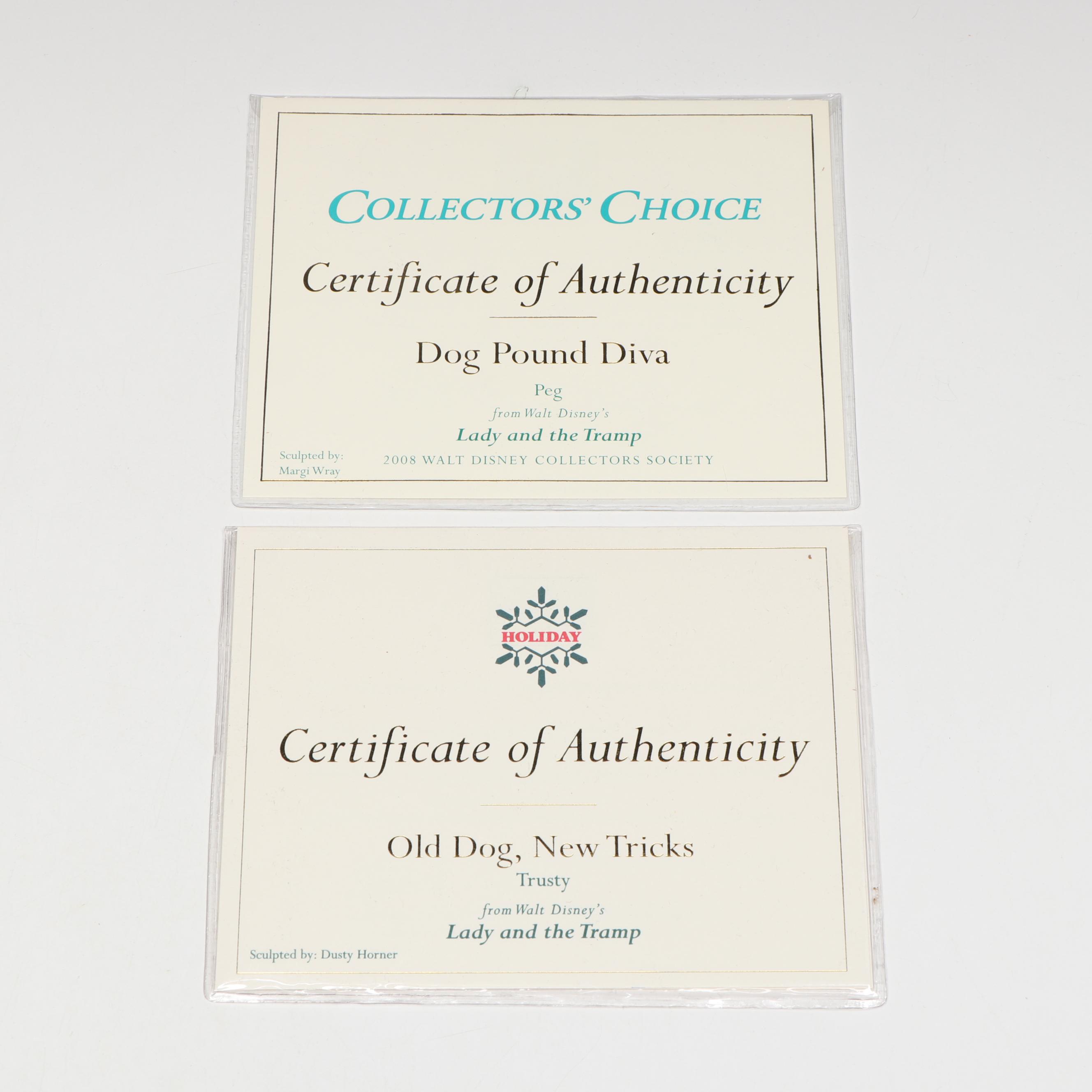 Disney "Old Dog, New Tricks" with More Lady and the Tramp Porcelain Figurines