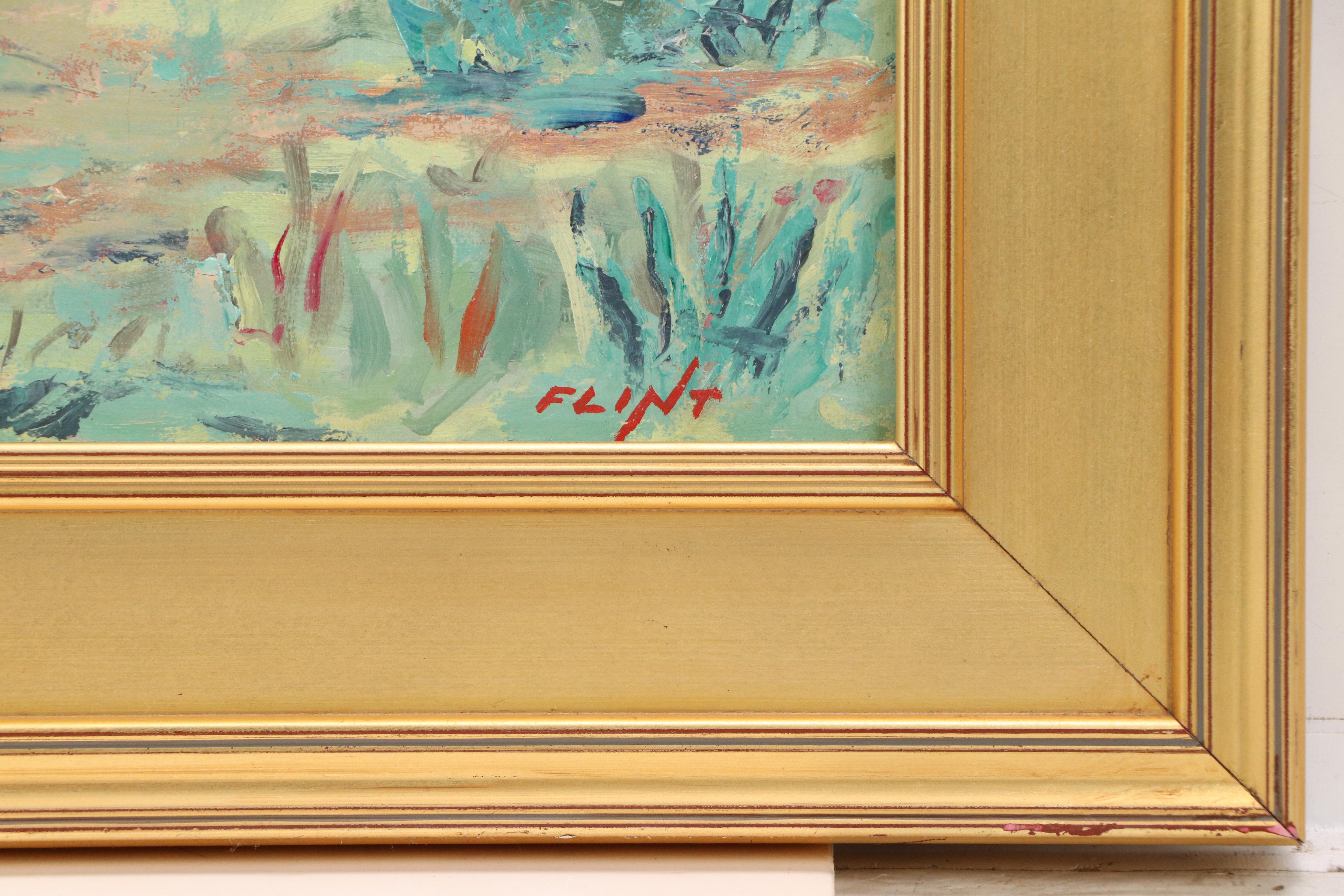 Flint Oil Painting of Ringling Bros and Barnum & Bailey Circus, Early 20th C.