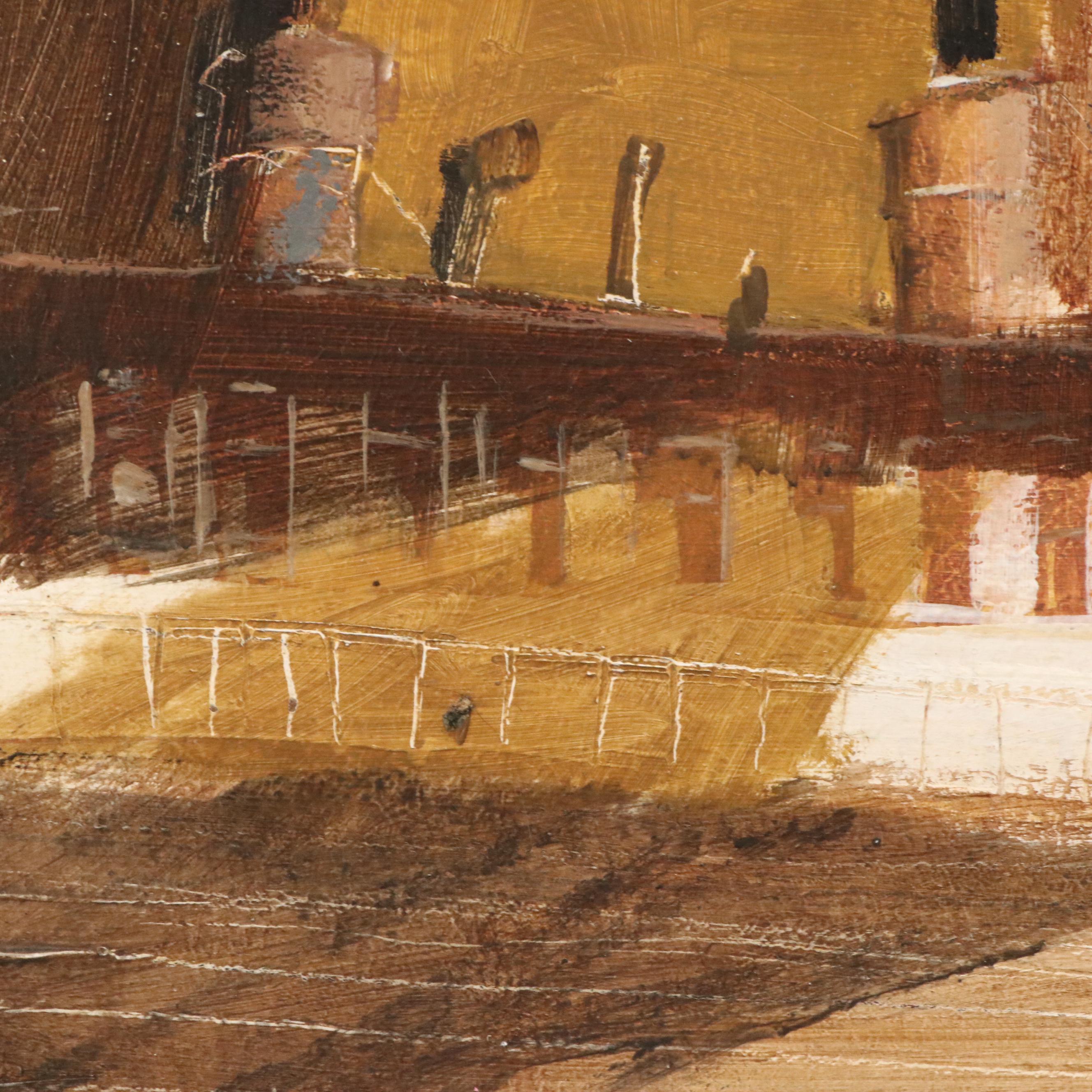 Frank Federico Oil Painting "Sausalito Steamer," circa 1960s