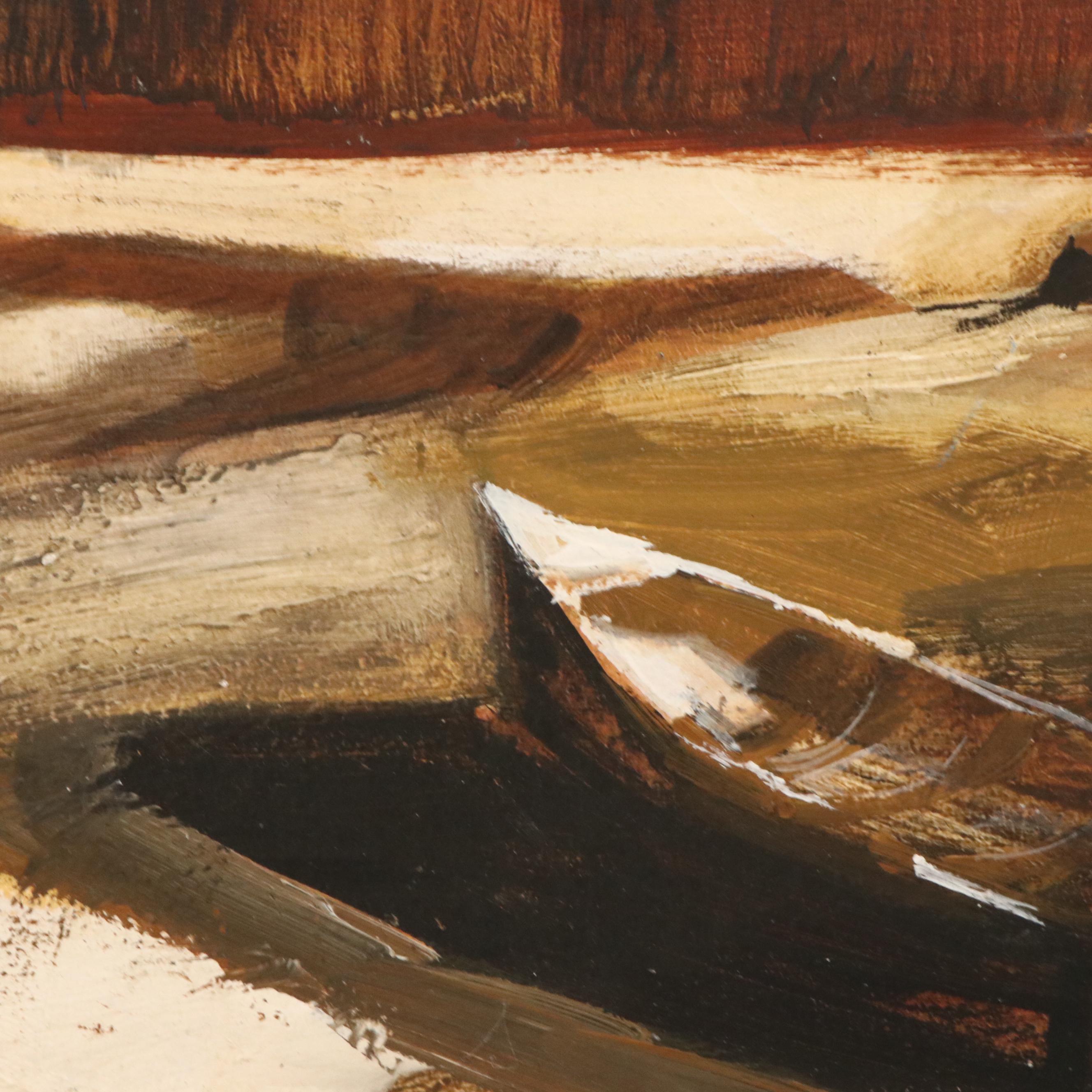 Frank Federico Oil Painting "Sausalito Steamer," circa 1960s