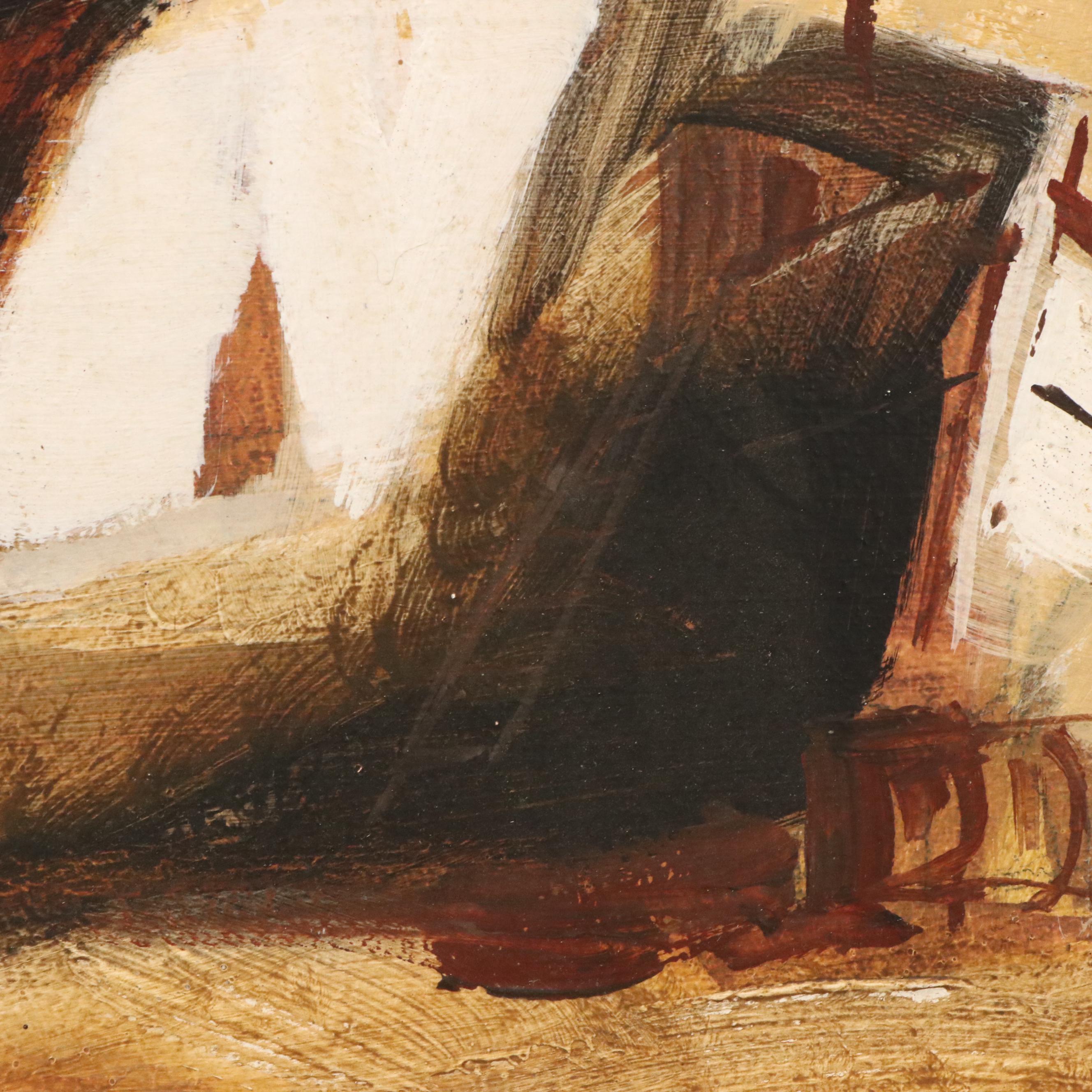 Frank Federico Oil Painting "Sausalito Steamer," circa 1960s