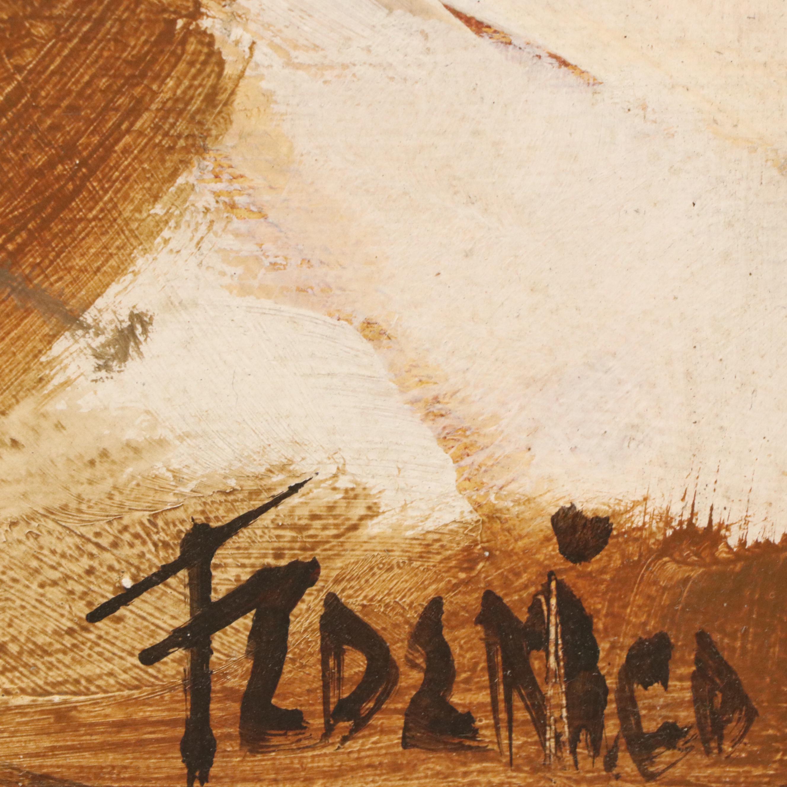 Frank Federico Oil Painting "Sausalito Steamer," circa 1960s