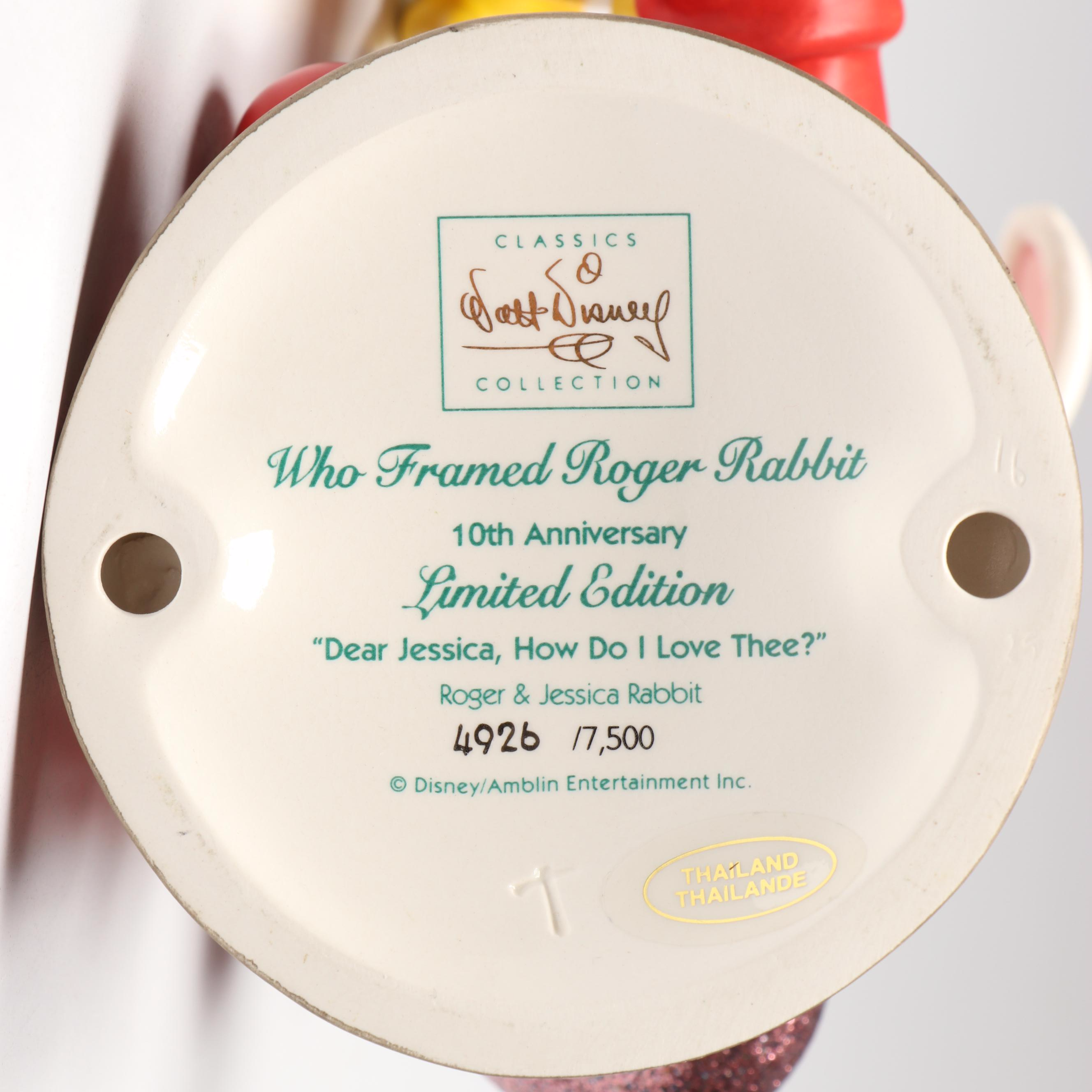 Disney "Dear Jessica, How Do I Love Thee?" Limited Edition Porcelain Figurine