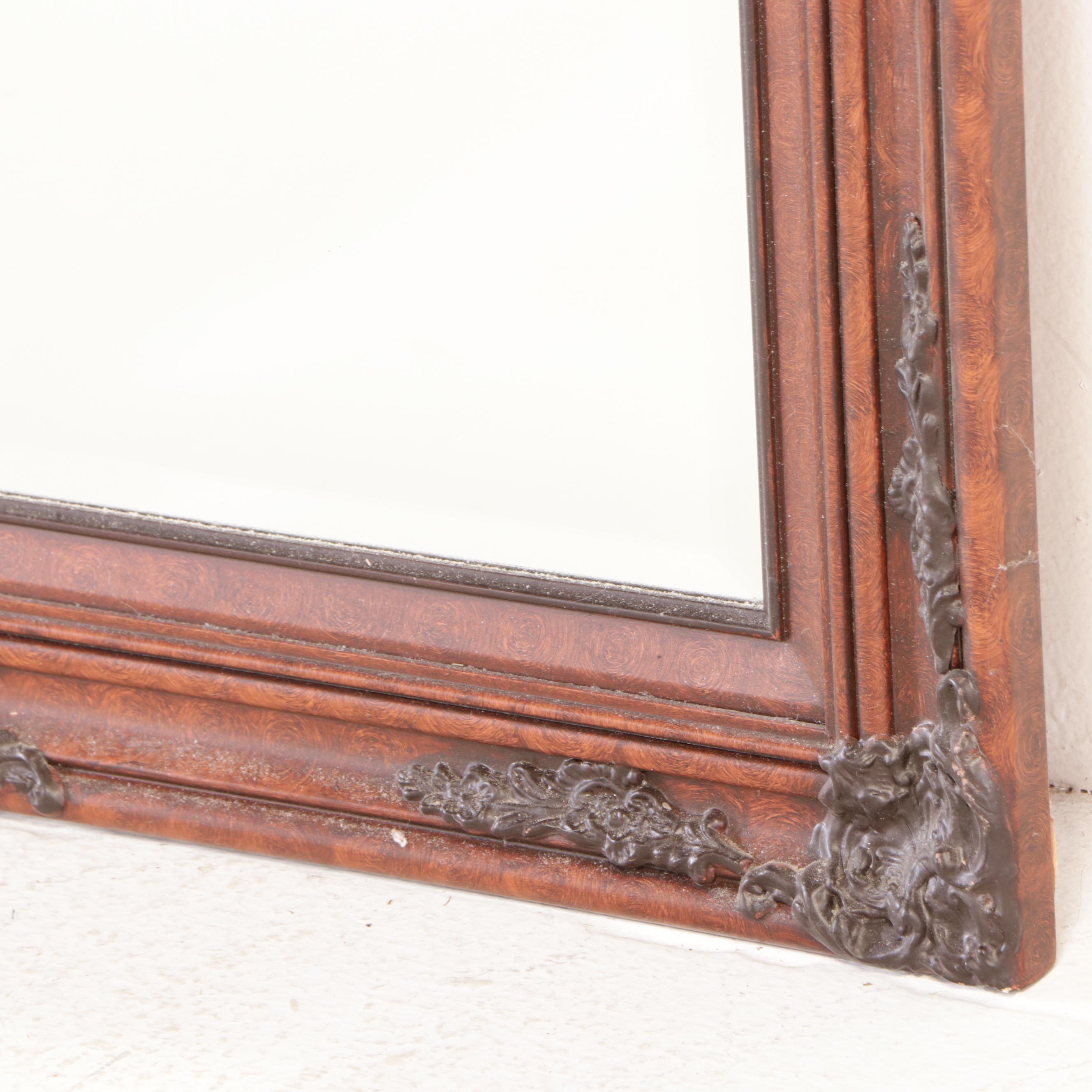 Windsor Art Products Victorian Style Beveled Wall Mirror in Painted Wood Frame