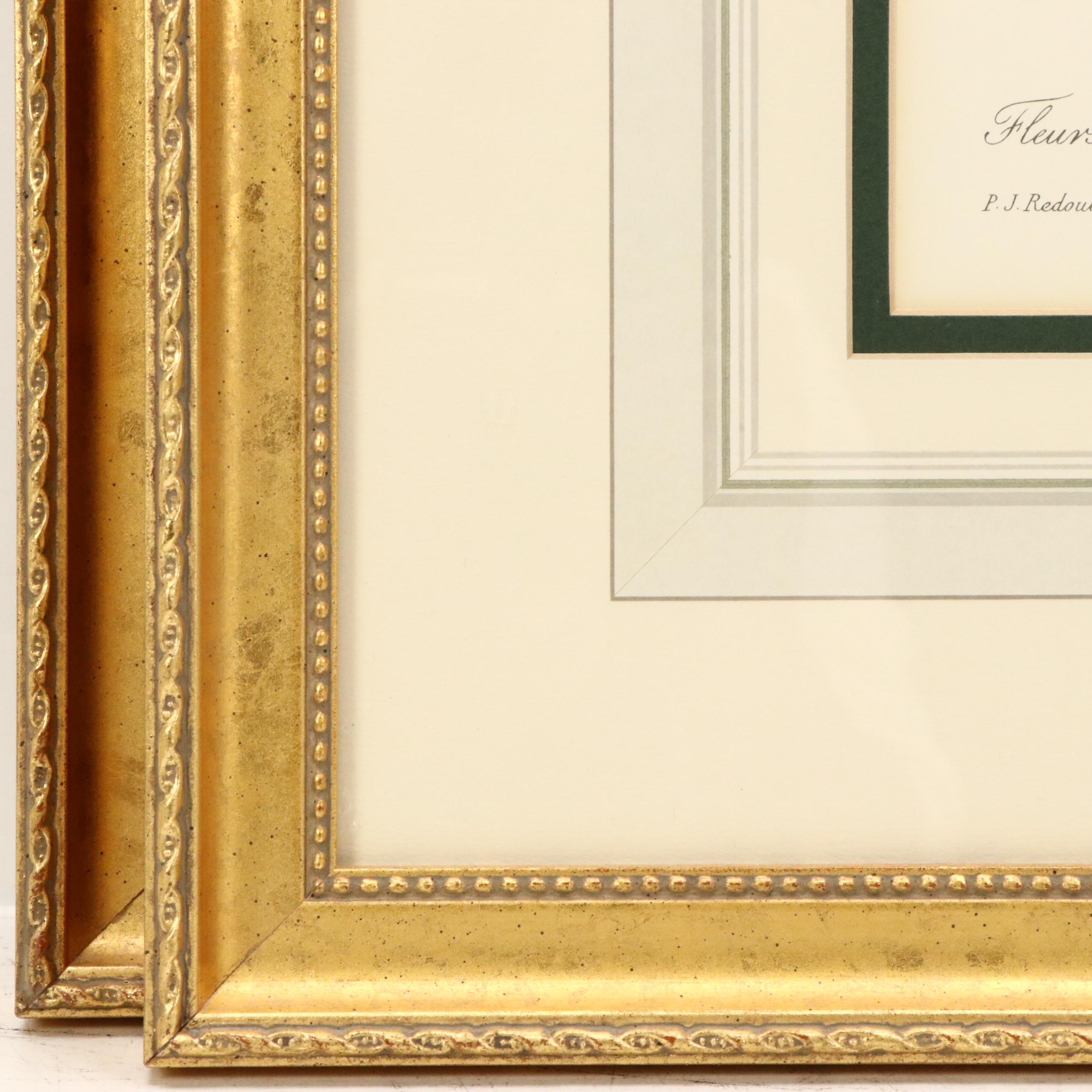 After Pierre Joseph Redouté Set of Four Floral Offset Lithographs