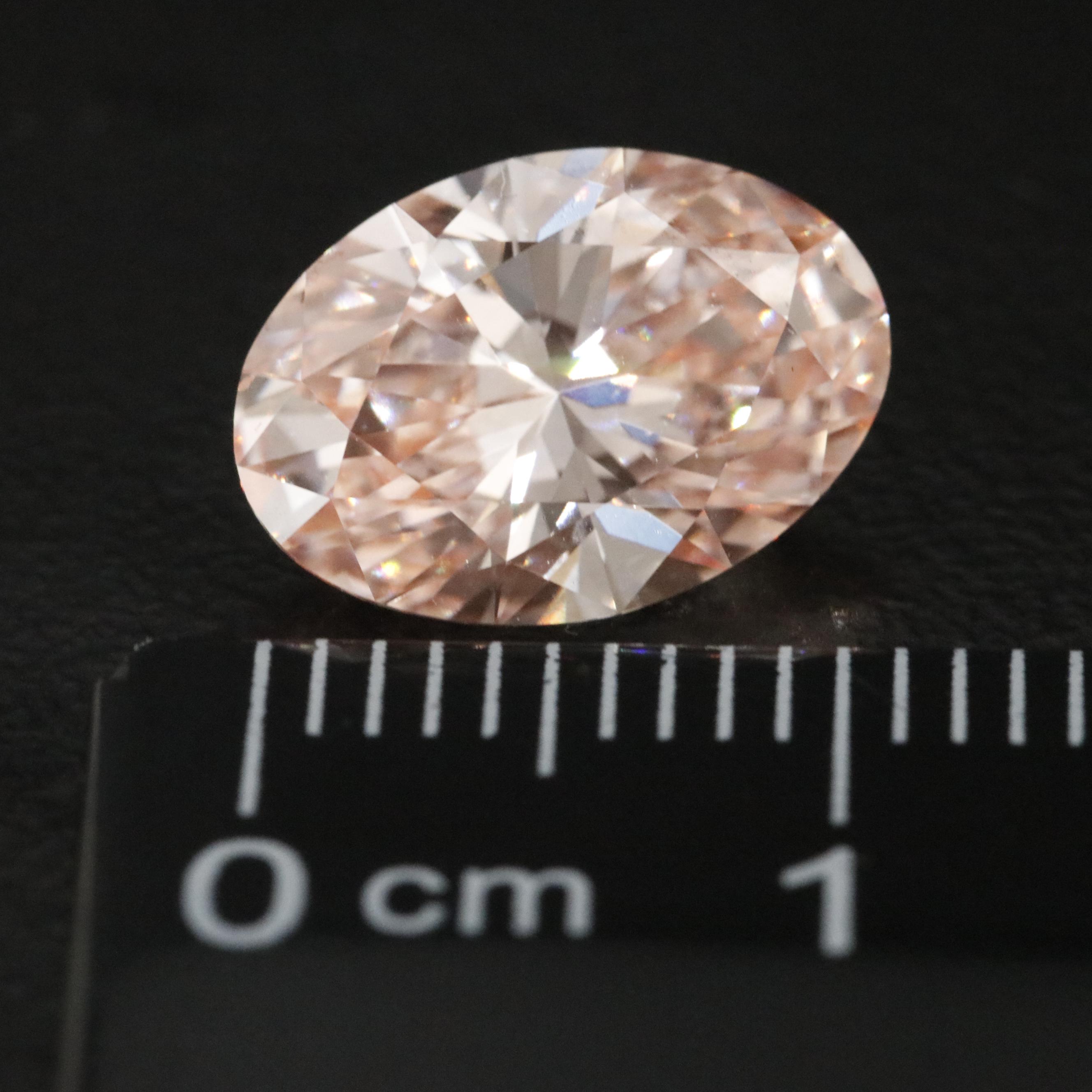 Loose 3.03 CT Fancy Vivid Pink Lab Grown Diamond with IGI Report