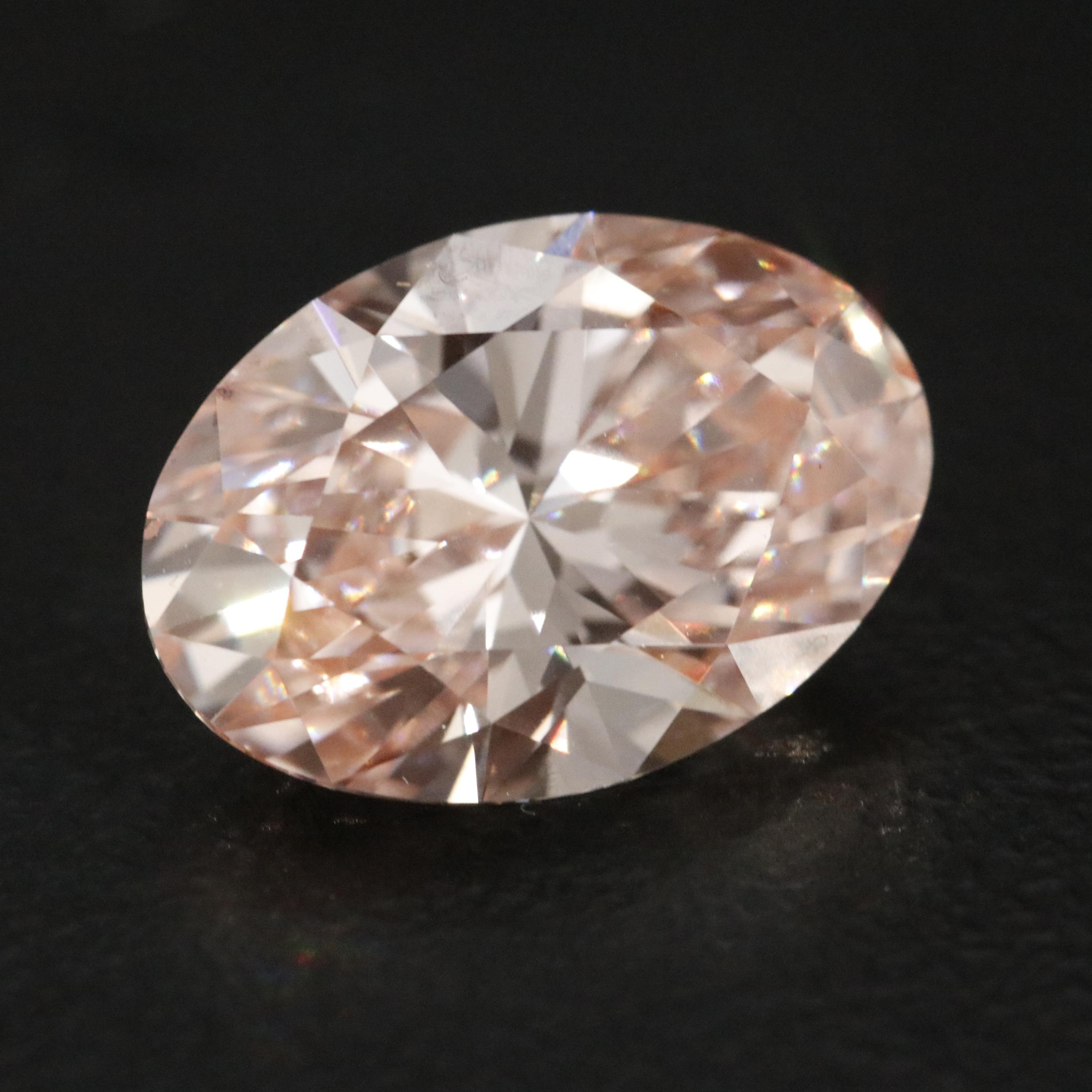 Loose 3.03 CT Fancy Vivid Pink Lab Grown Diamond with IGI Report