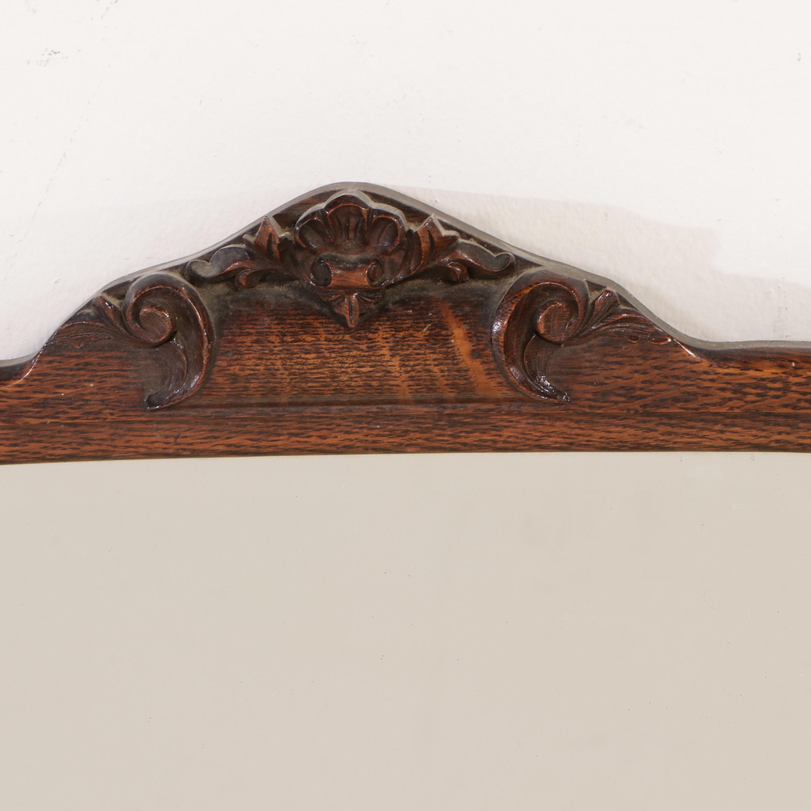 Victorian Ebonized Wood and Oak Wall Mirrors