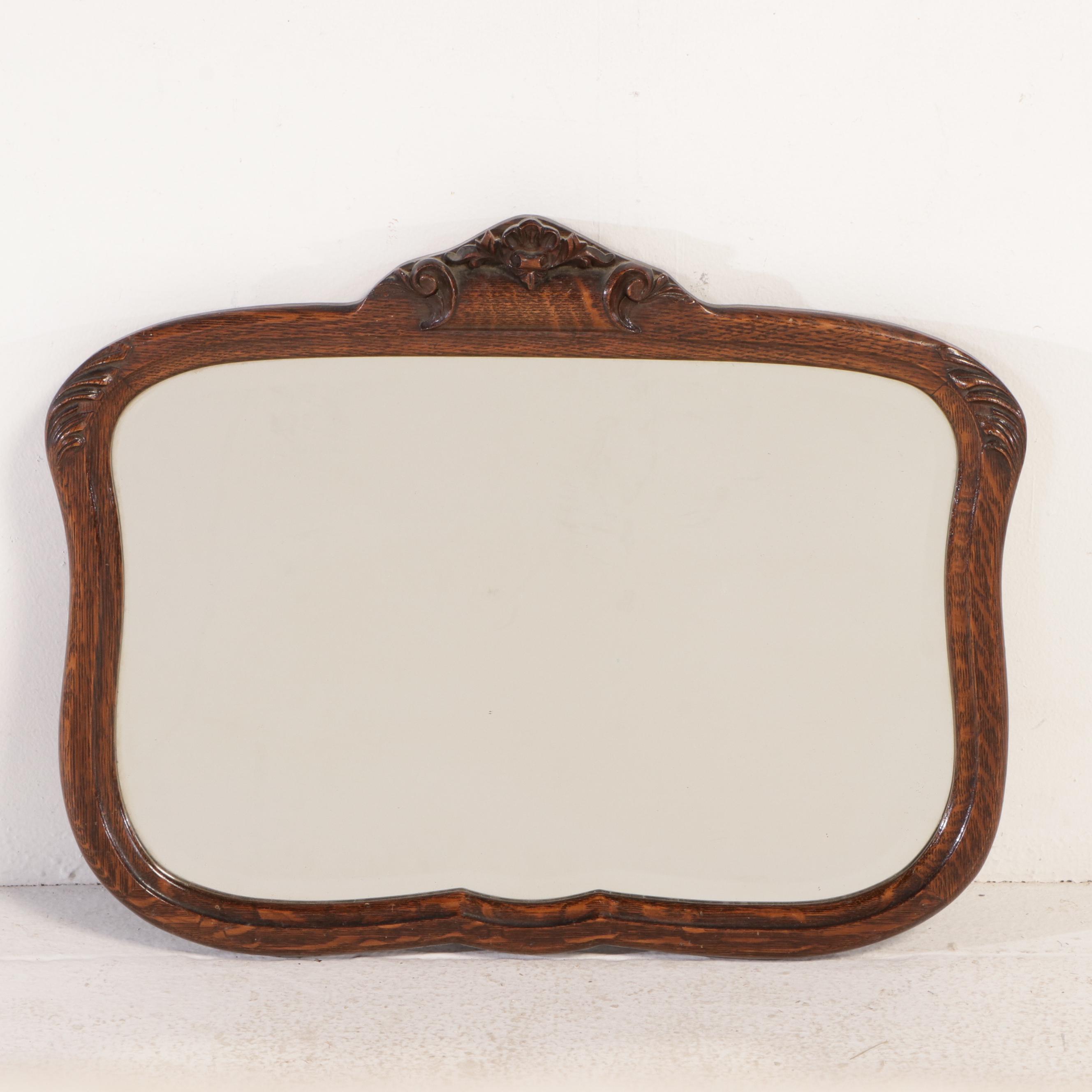 Victorian Ebonized Wood and Oak Wall Mirrors