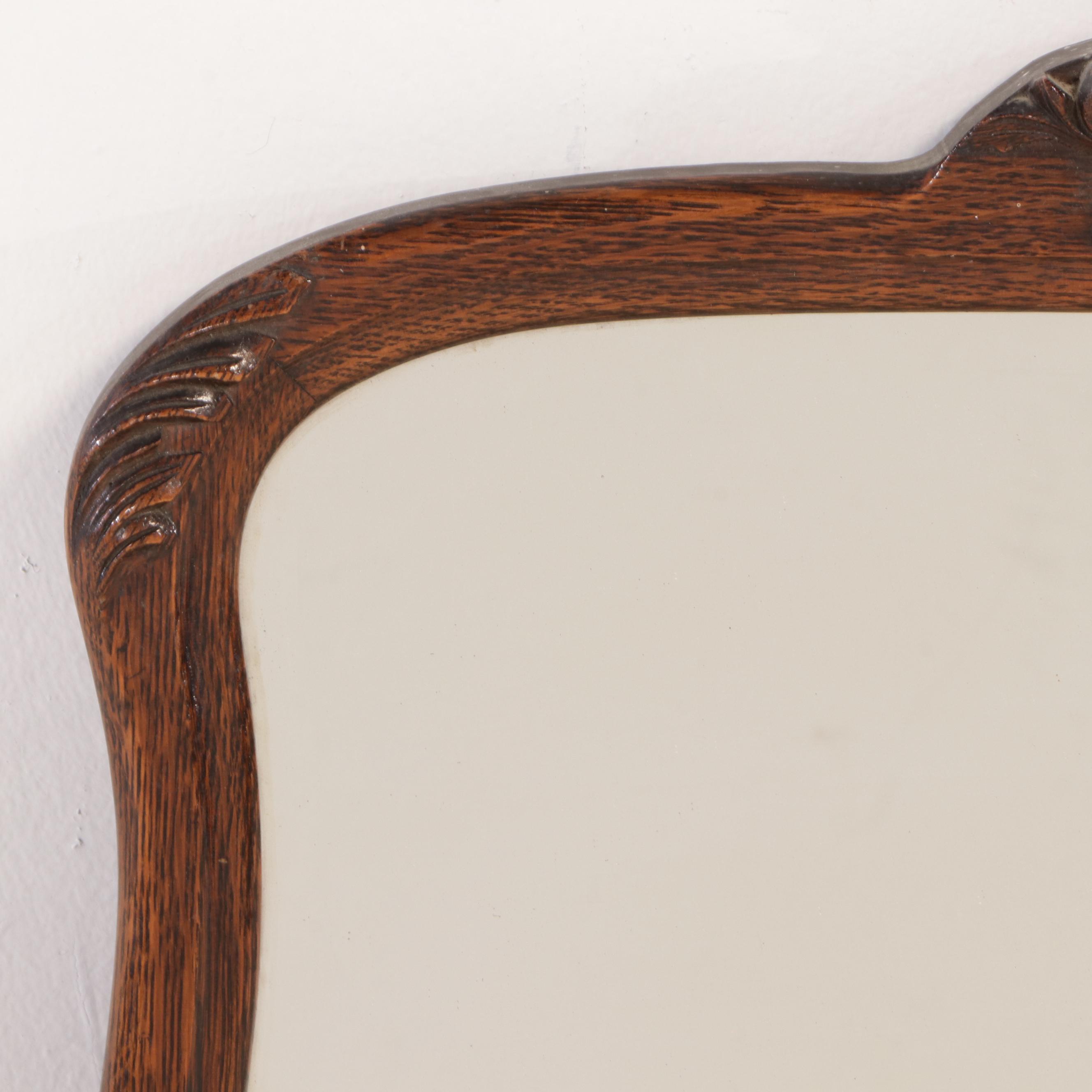 Victorian Ebonized Wood and Oak Wall Mirrors