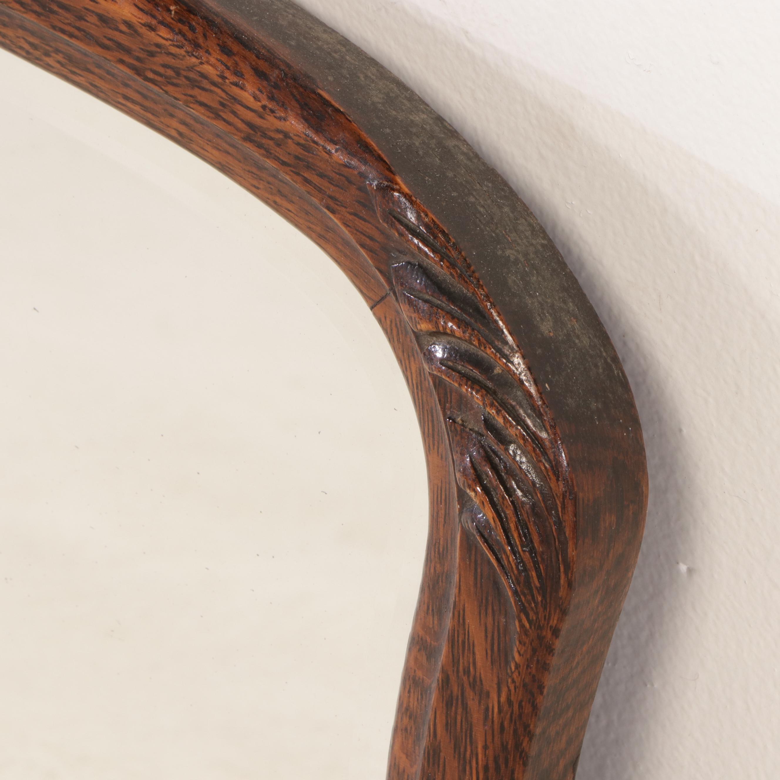 Victorian Ebonized Wood and Oak Wall Mirrors