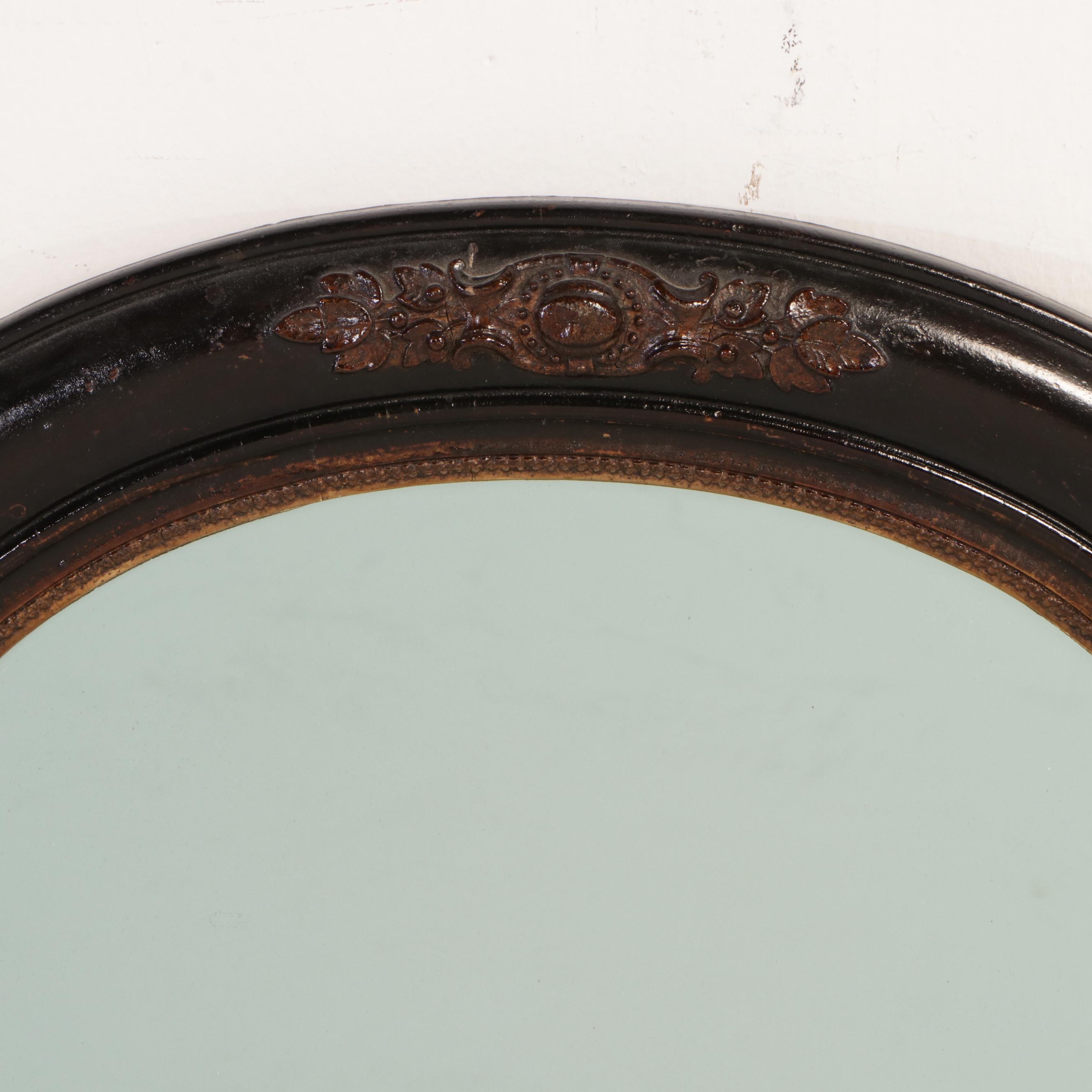 Victorian Ebonized Wood and Oak Wall Mirrors