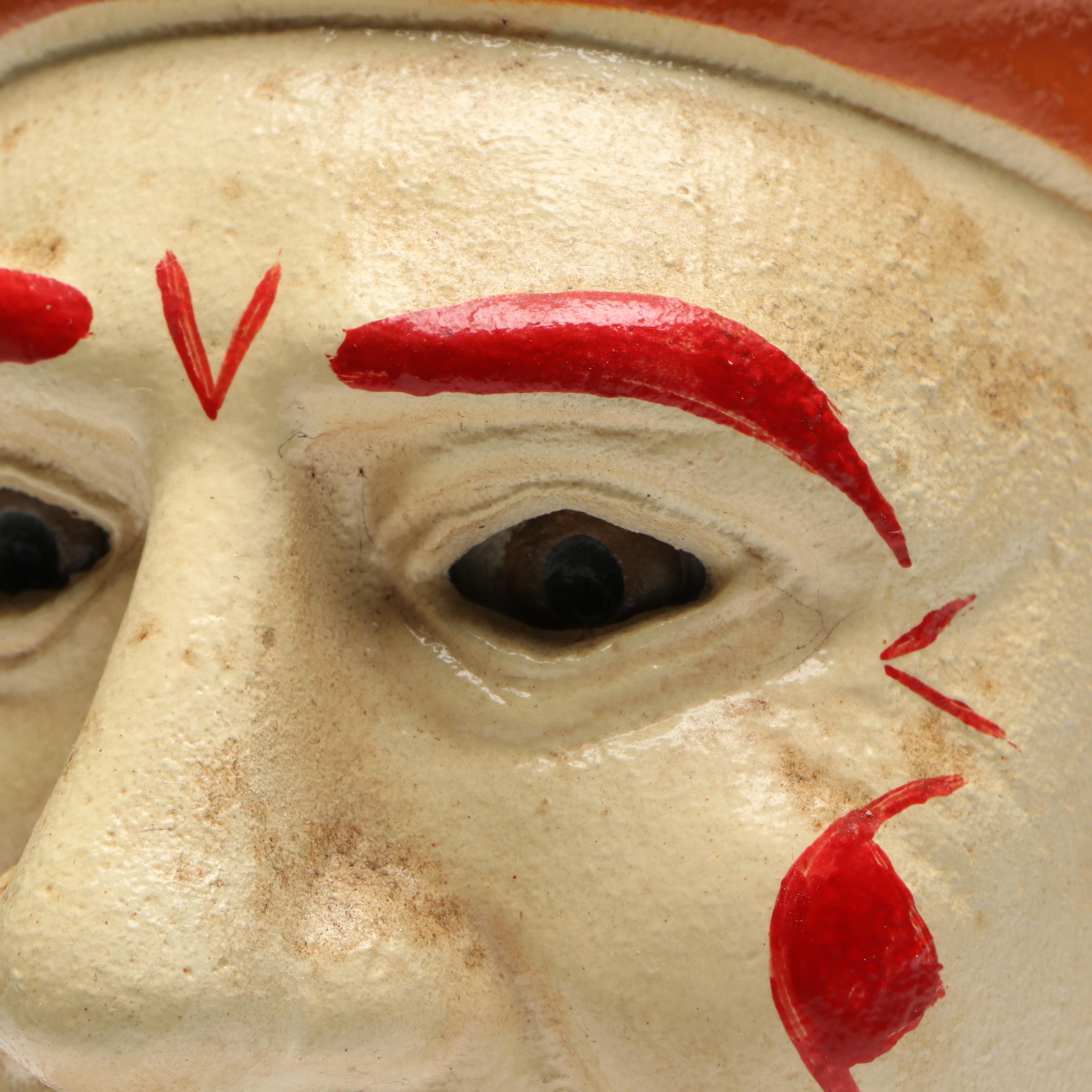 Polychrome "Humpty Dumpty Clown" Cast Iron Reproduction Mechanical Bank