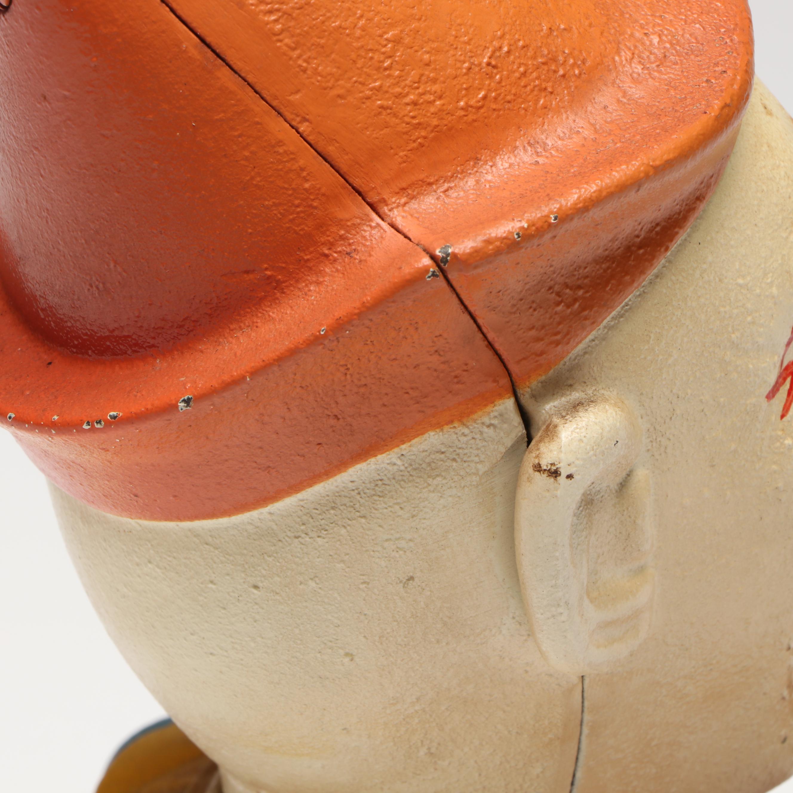 Polychrome "Humpty Dumpty Clown" Cast Iron Reproduction Mechanical Bank