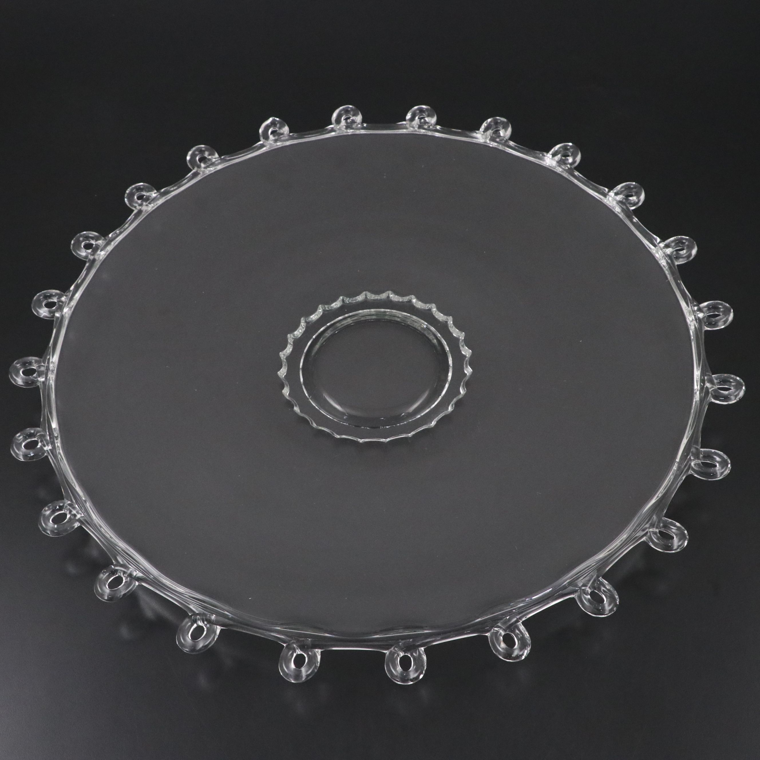 Heisey "Lariat" Blown Punch Bowl Set with Tray and Ladle,  1942 - 1957
