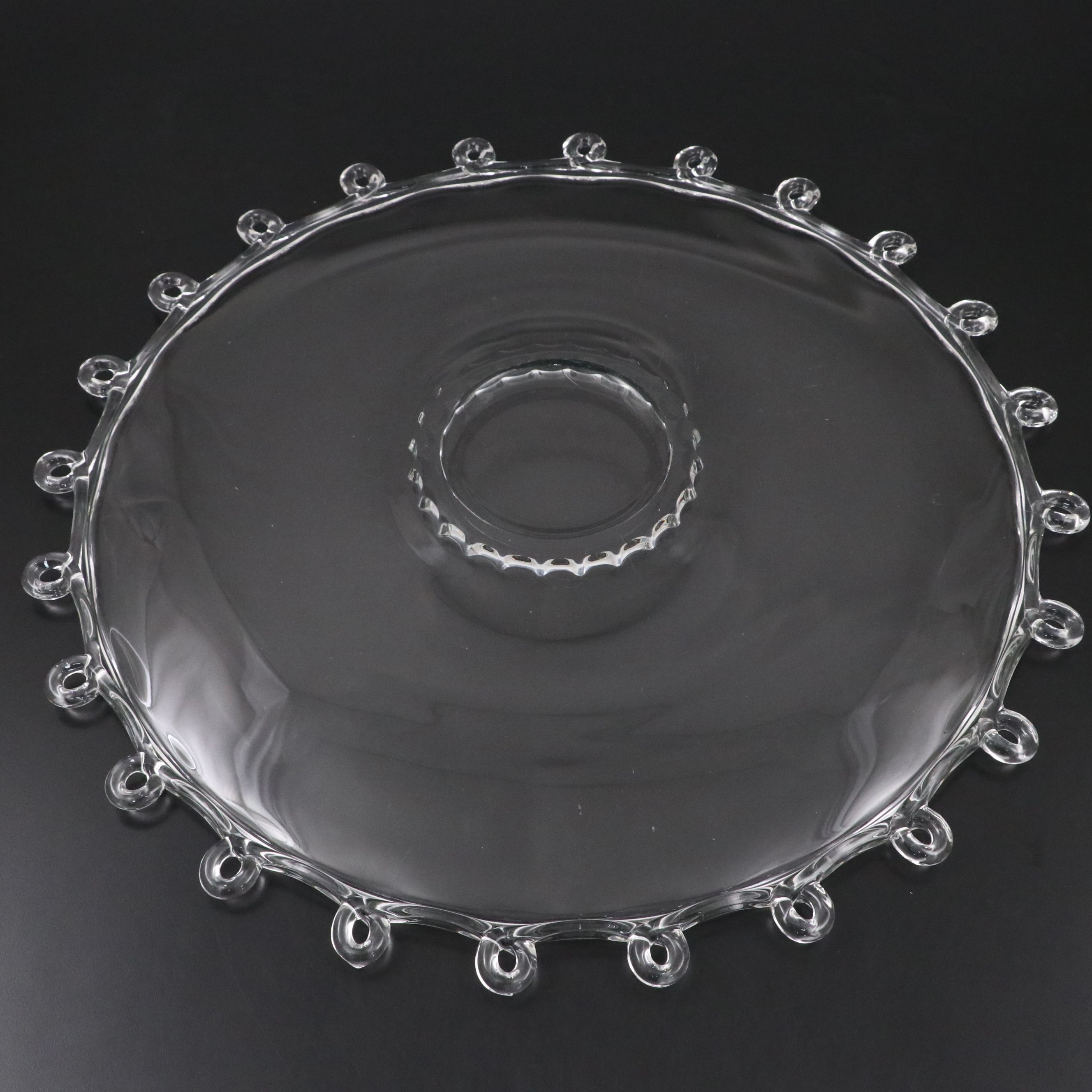 Heisey "Lariat" Blown Punch Bowl Set with Tray and Ladle,  1942 - 1957