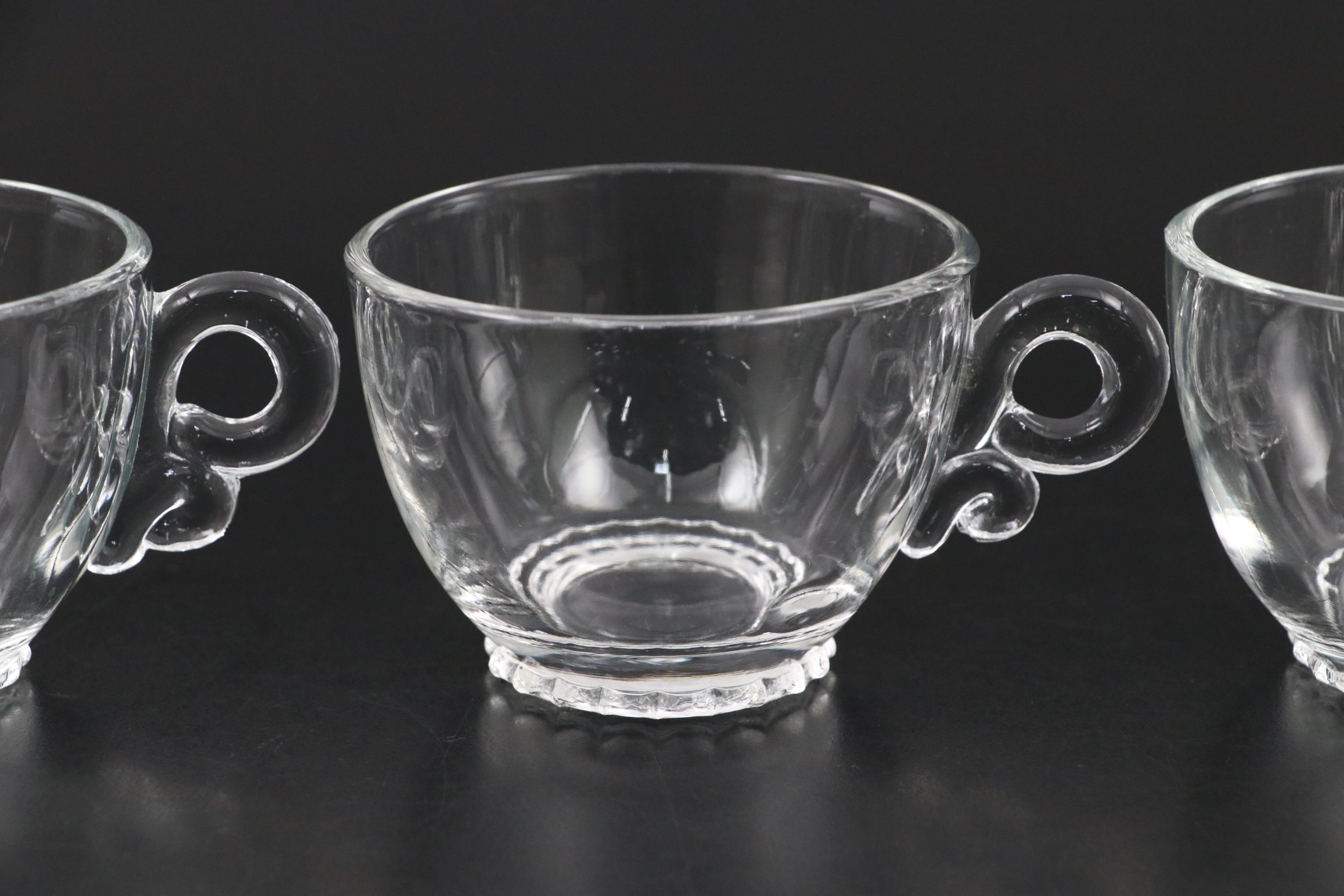 Heisey "Lariat" Blown Punch Bowl Set with Tray and Ladle,  1942 - 1957
