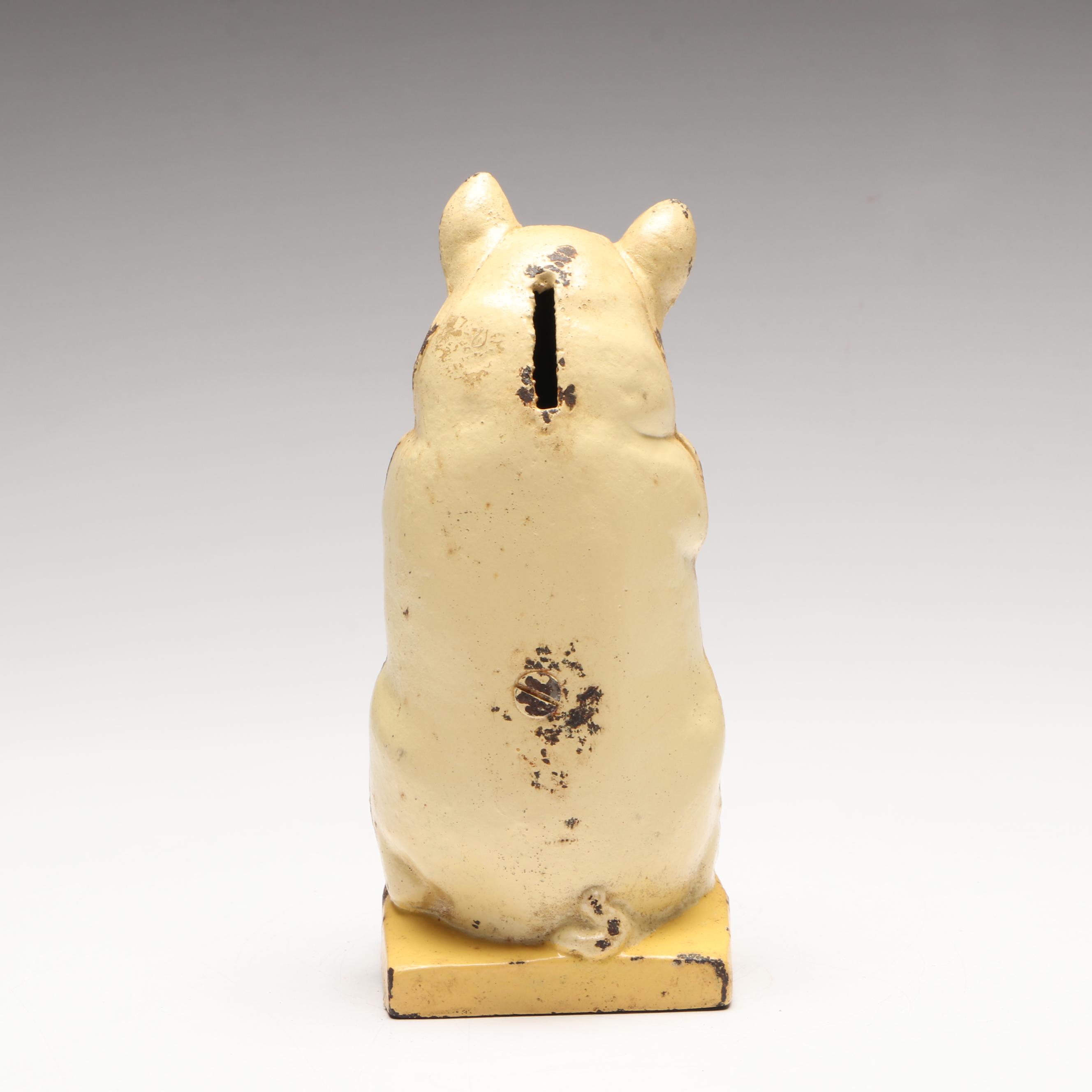 Hubley Style "Thrifty the Wise Pig" Reproduction Cast Iron Coin bank