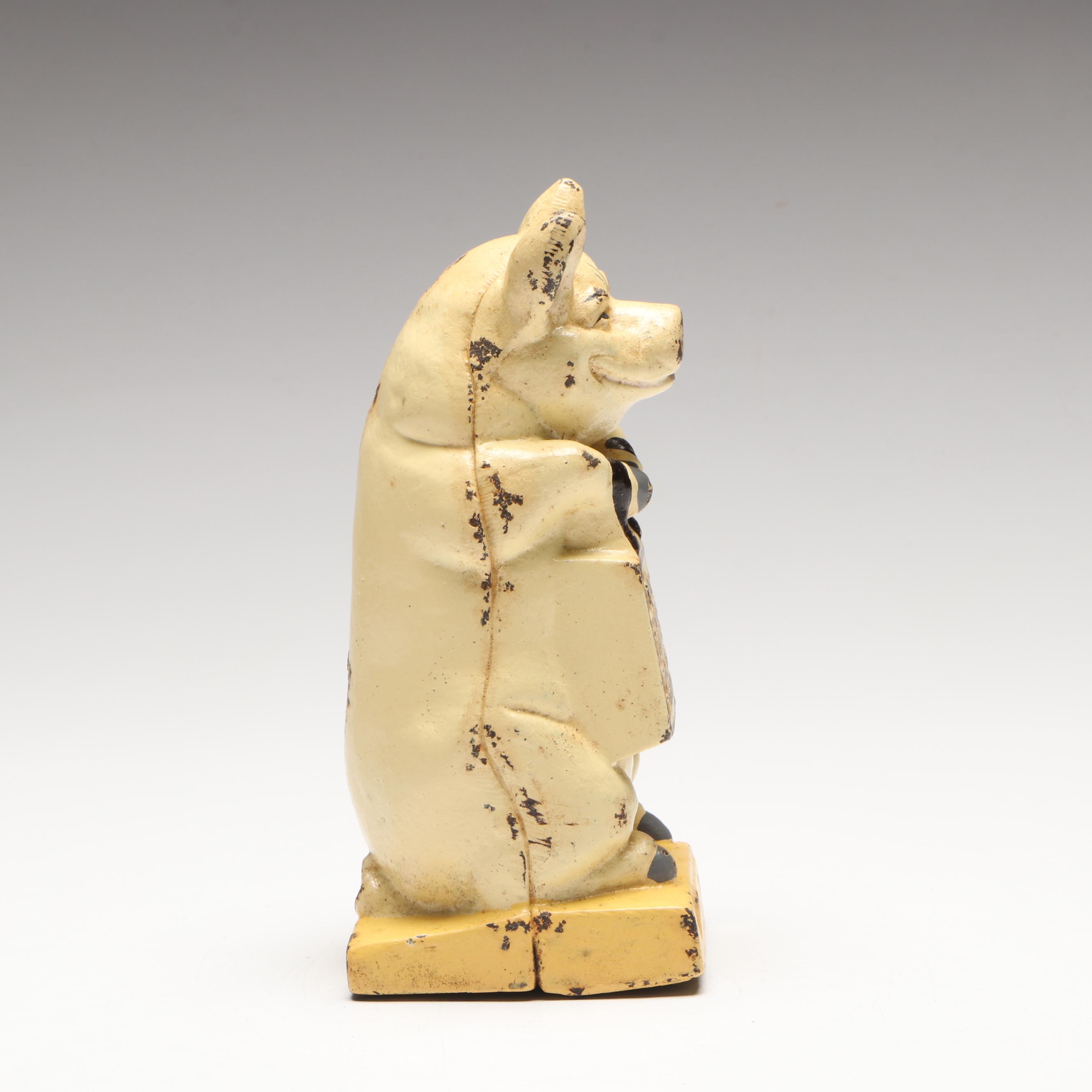 Hubley Style "Thrifty the Wise Pig" Reproduction Cast Iron Coin bank