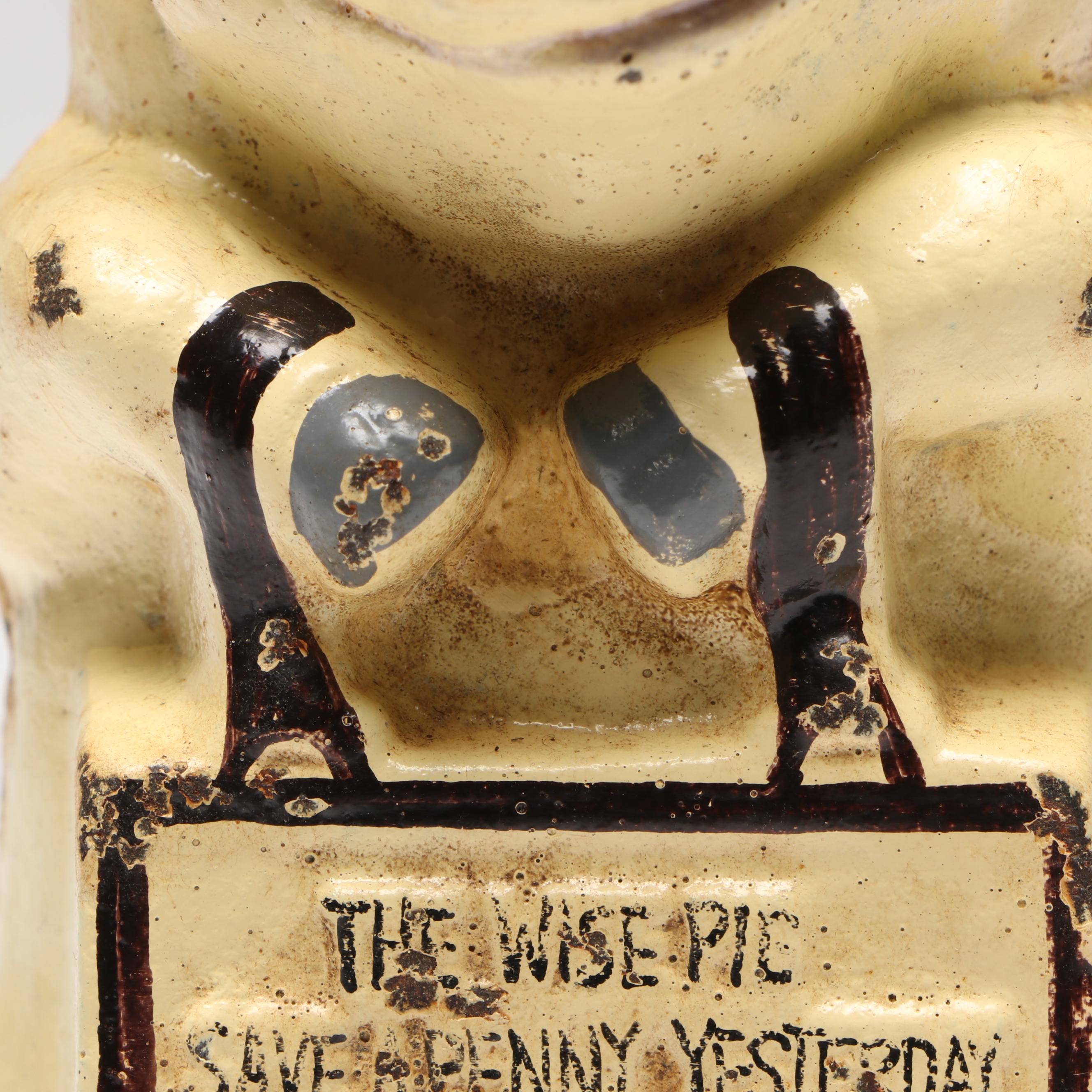 Hubley Style "Thrifty the Wise Pig" Reproduction Cast Iron Coin bank