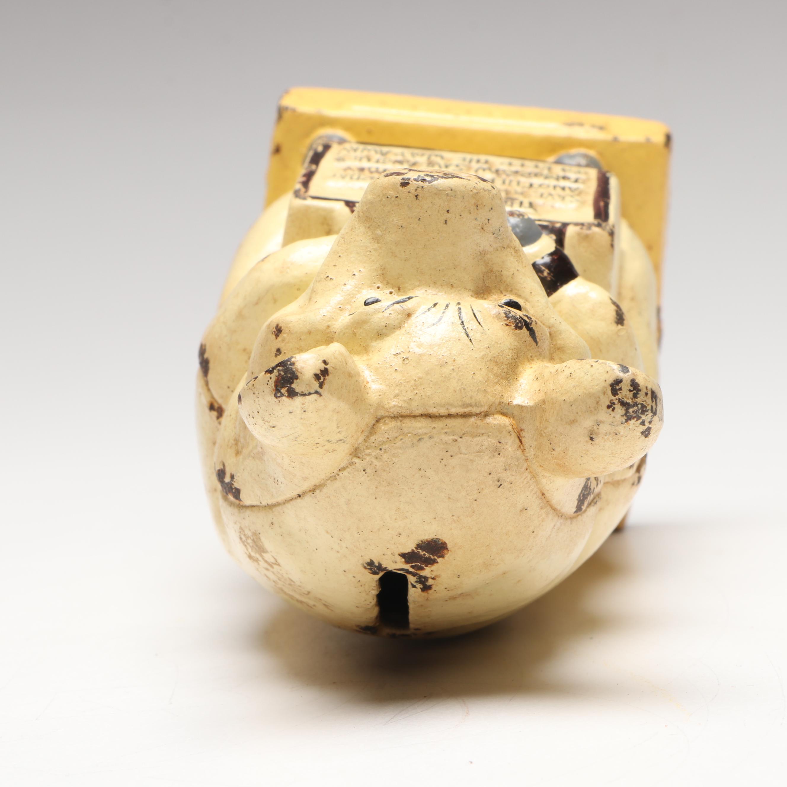 Hubley Style "Thrifty the Wise Pig" Reproduction Cast Iron Coin bank