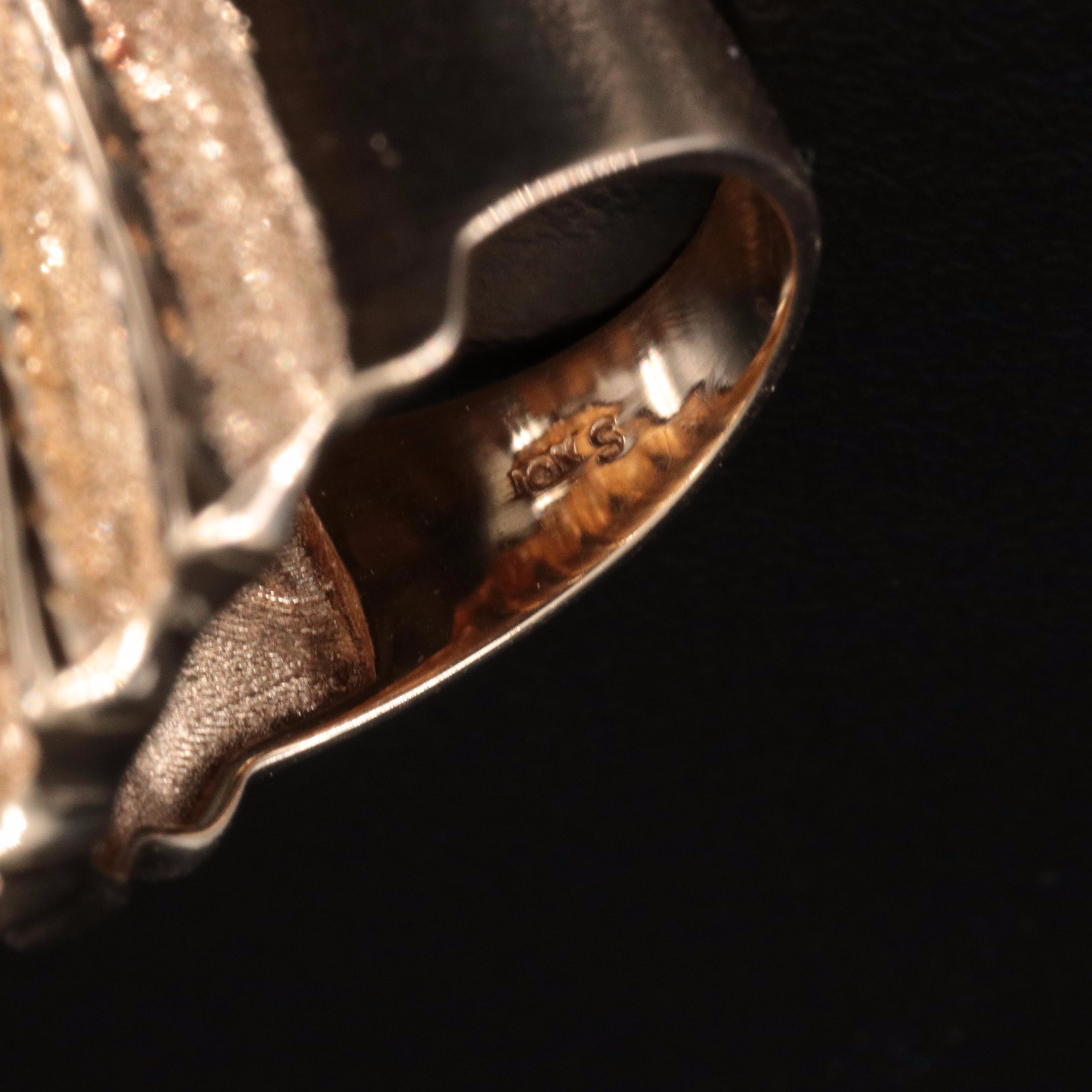 10K Fluted Ring with Diamond-Cut Design