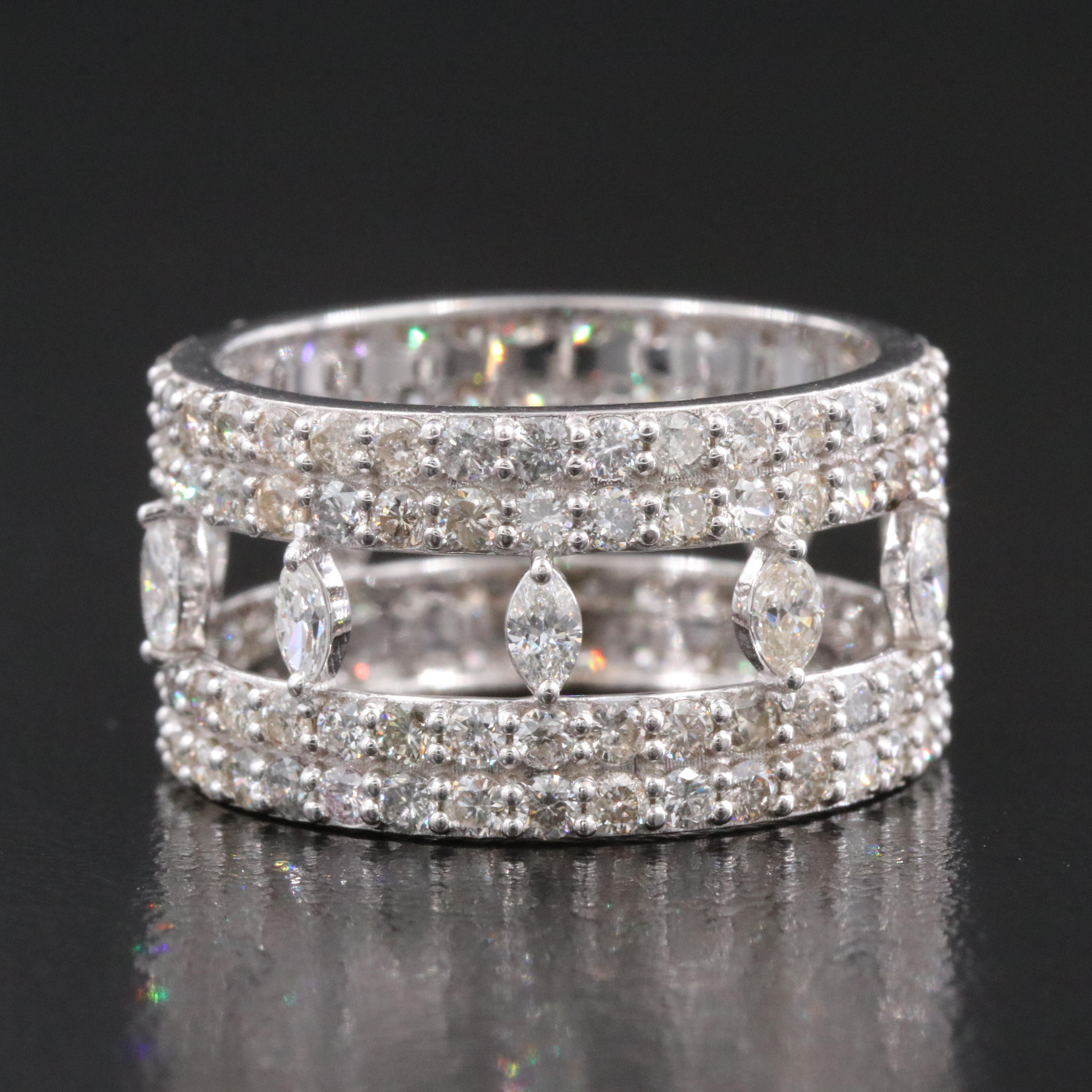 14K 2.84 CT Diamond Eternity Band