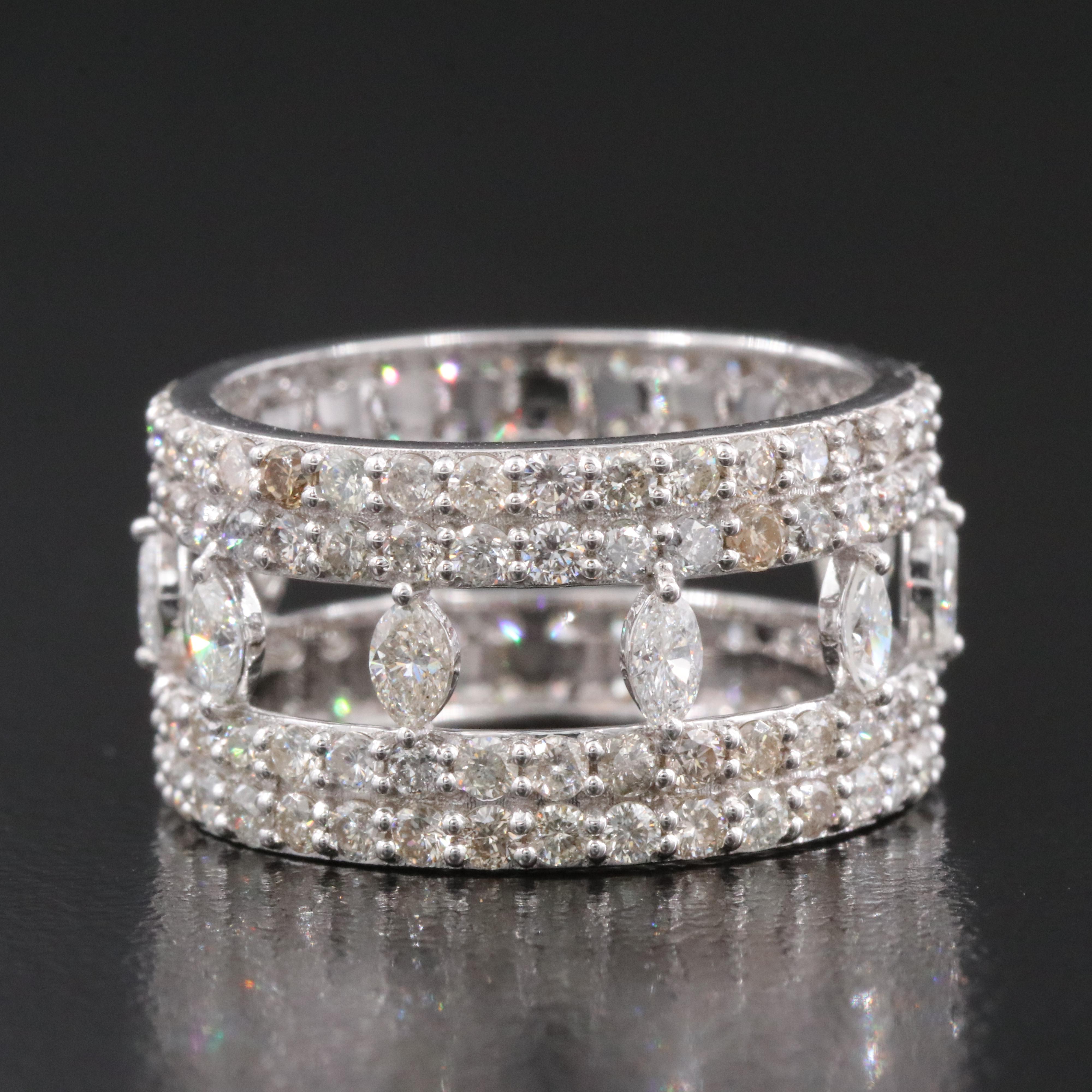 14K 2.84 CT Diamond Eternity Band