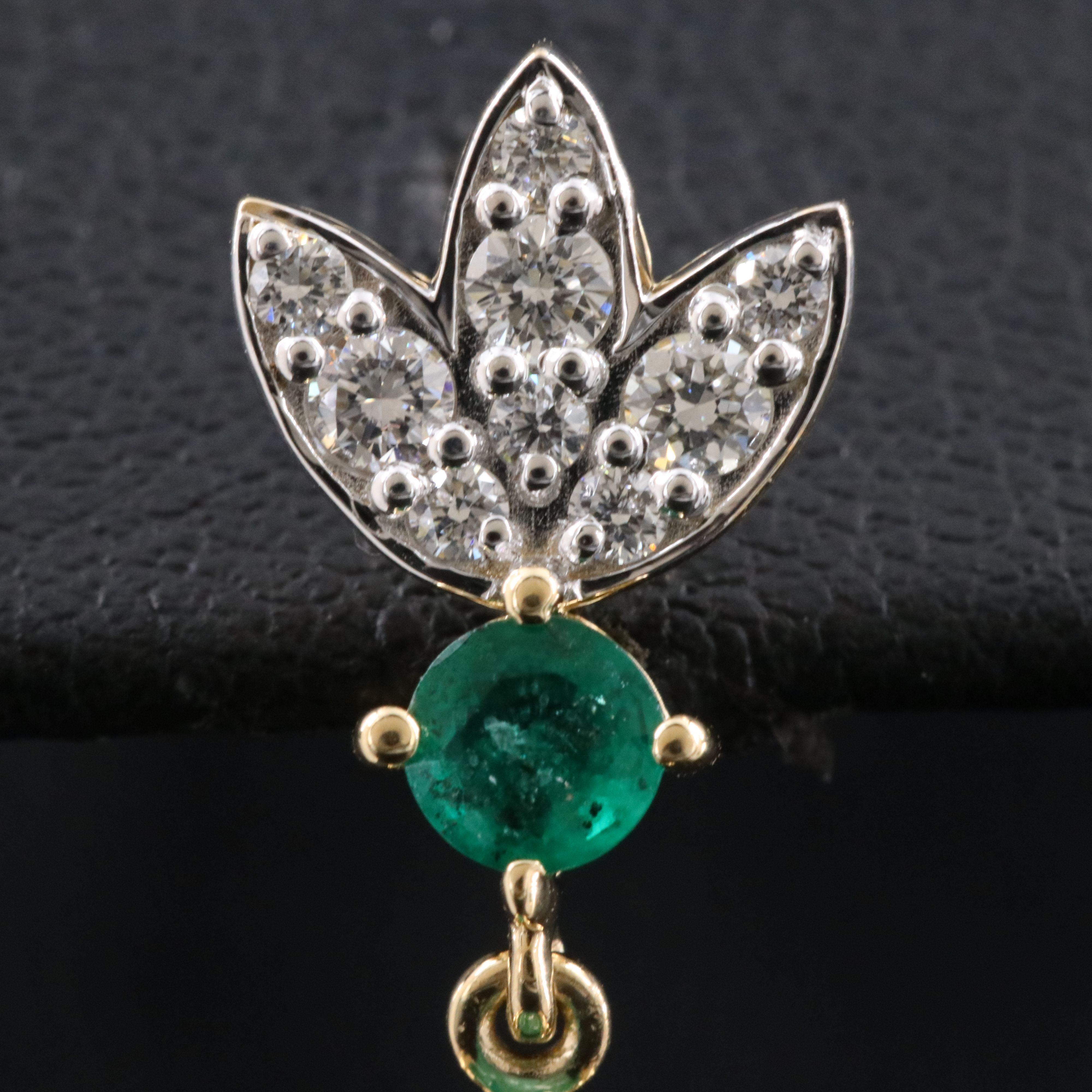 18K 2.60 CTW Emerald and Diamond Earrings