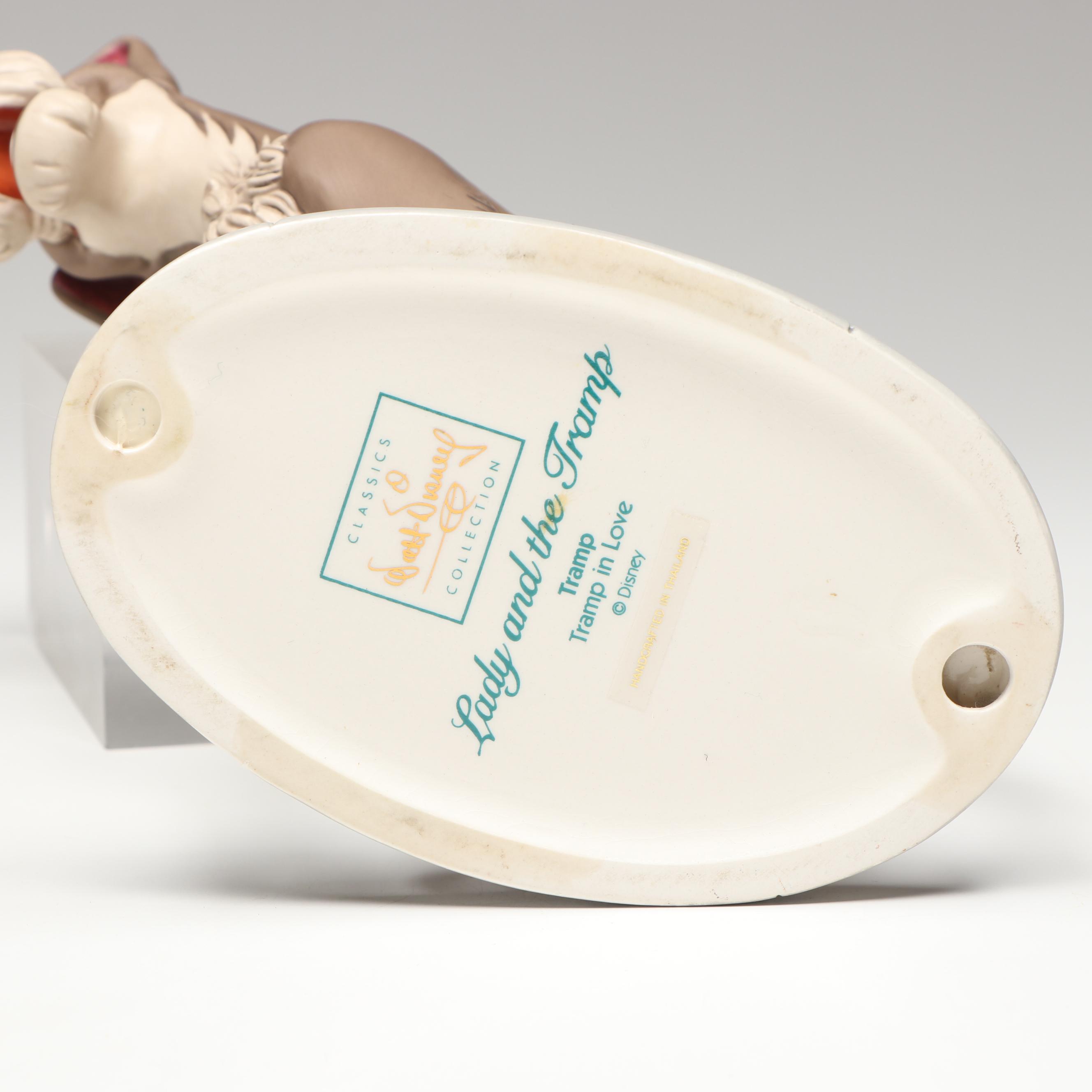 Disney Lady and the Tramp "Lady in Love" and "Tramp in Love" Porcelain Figurines