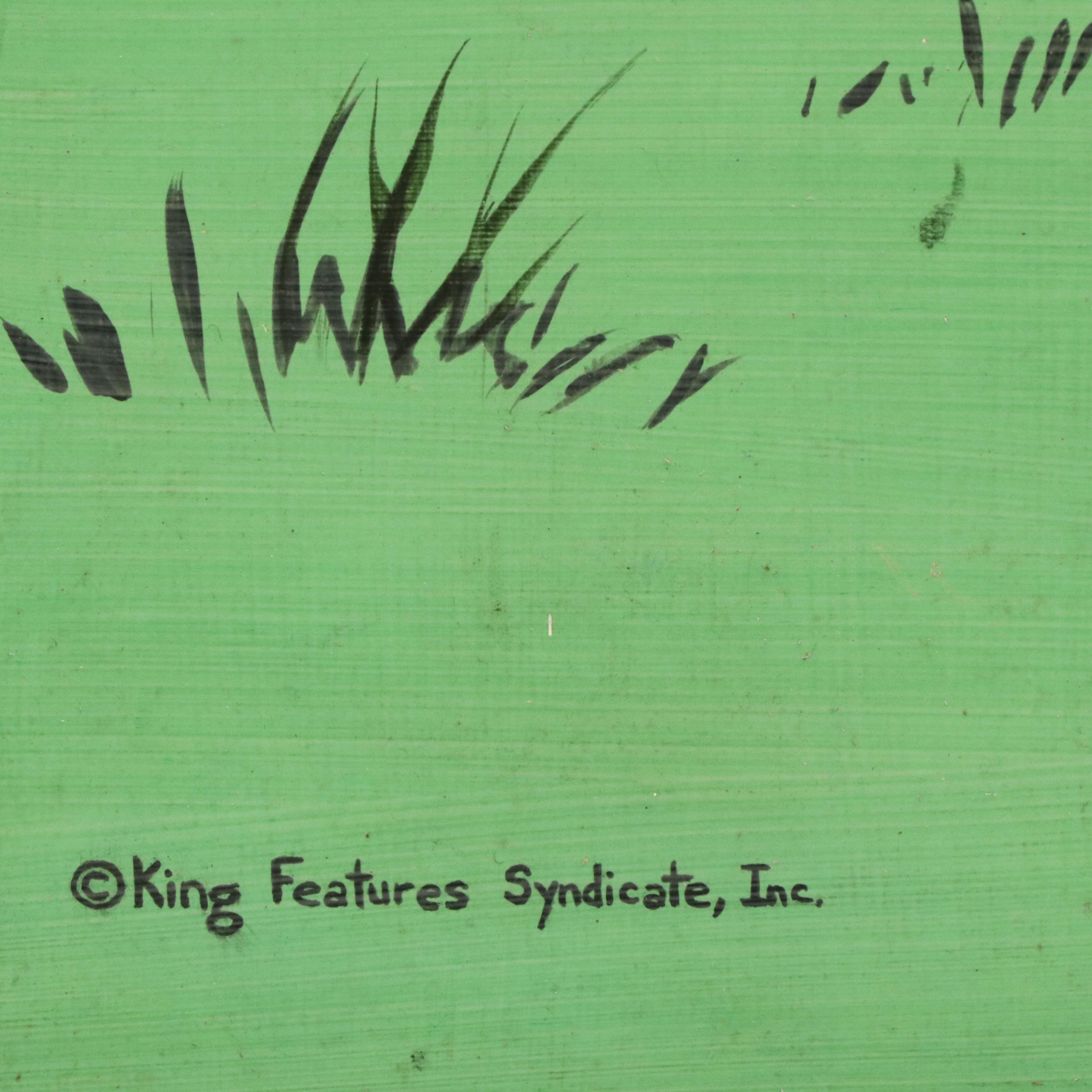 "Popeye the Sailor Man" Large Acrylic Painting, Late 20th Century