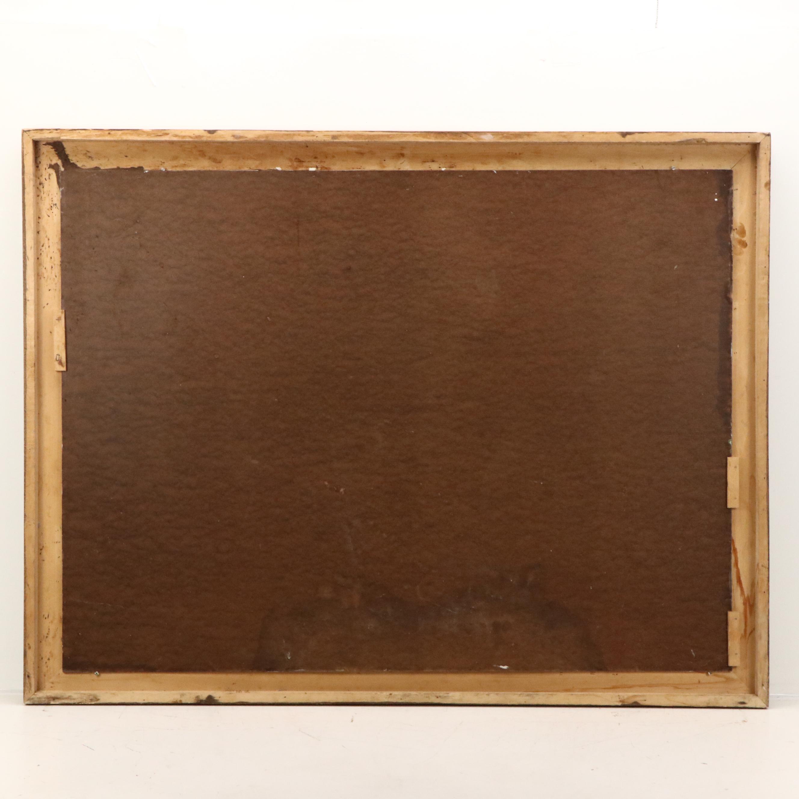 "Popeye the Sailor Man" Large Acrylic Painting, Late 20th Century