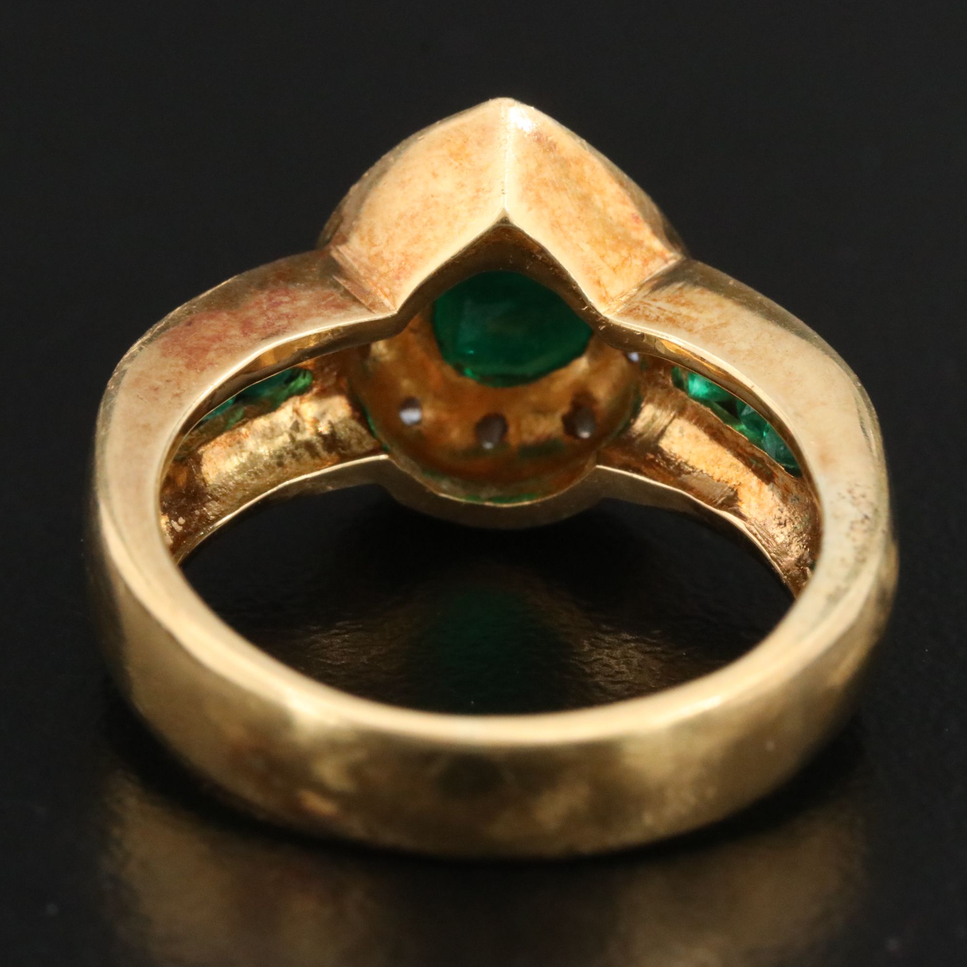 18K Emerald and Diamond Ring