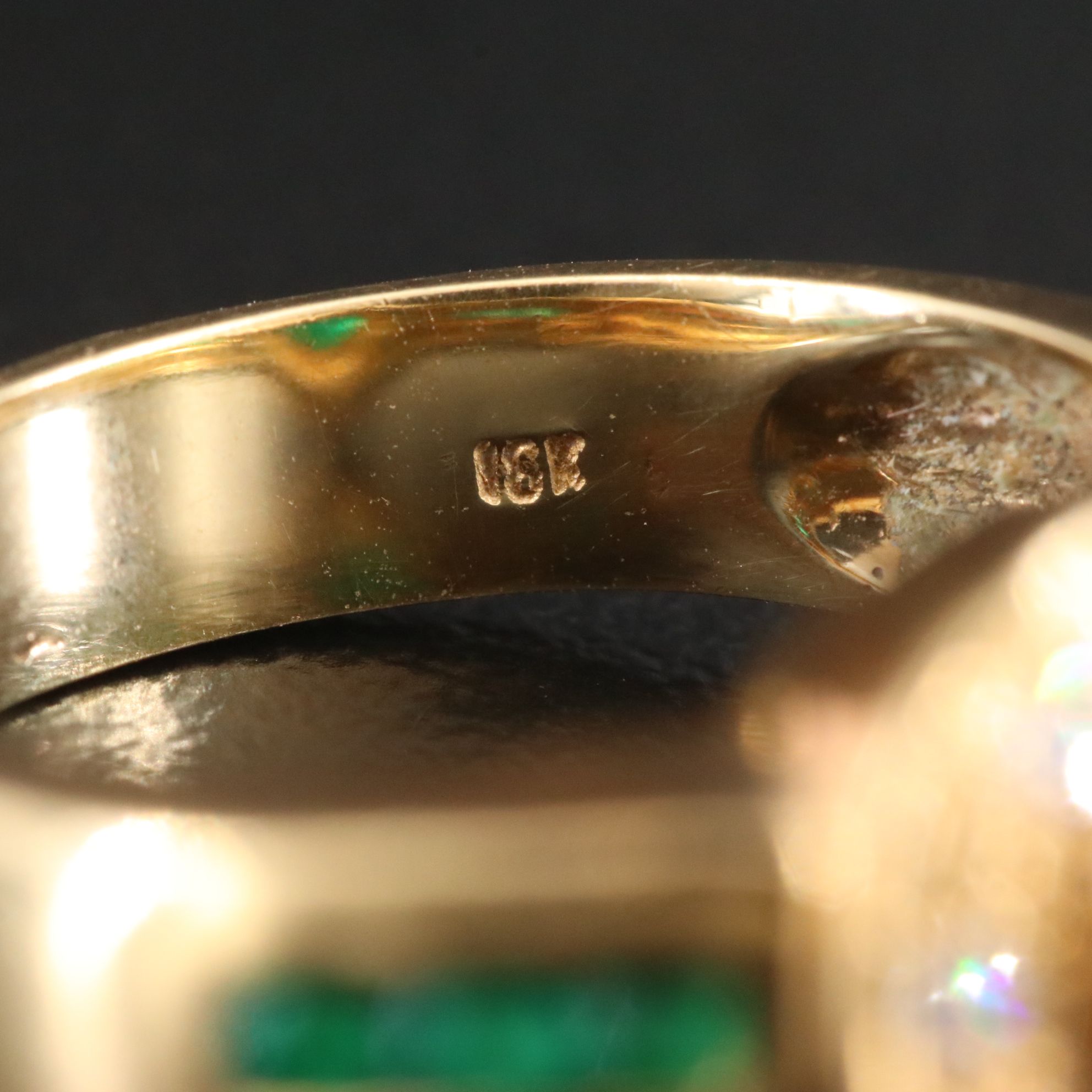 18K Emerald and Diamond Ring