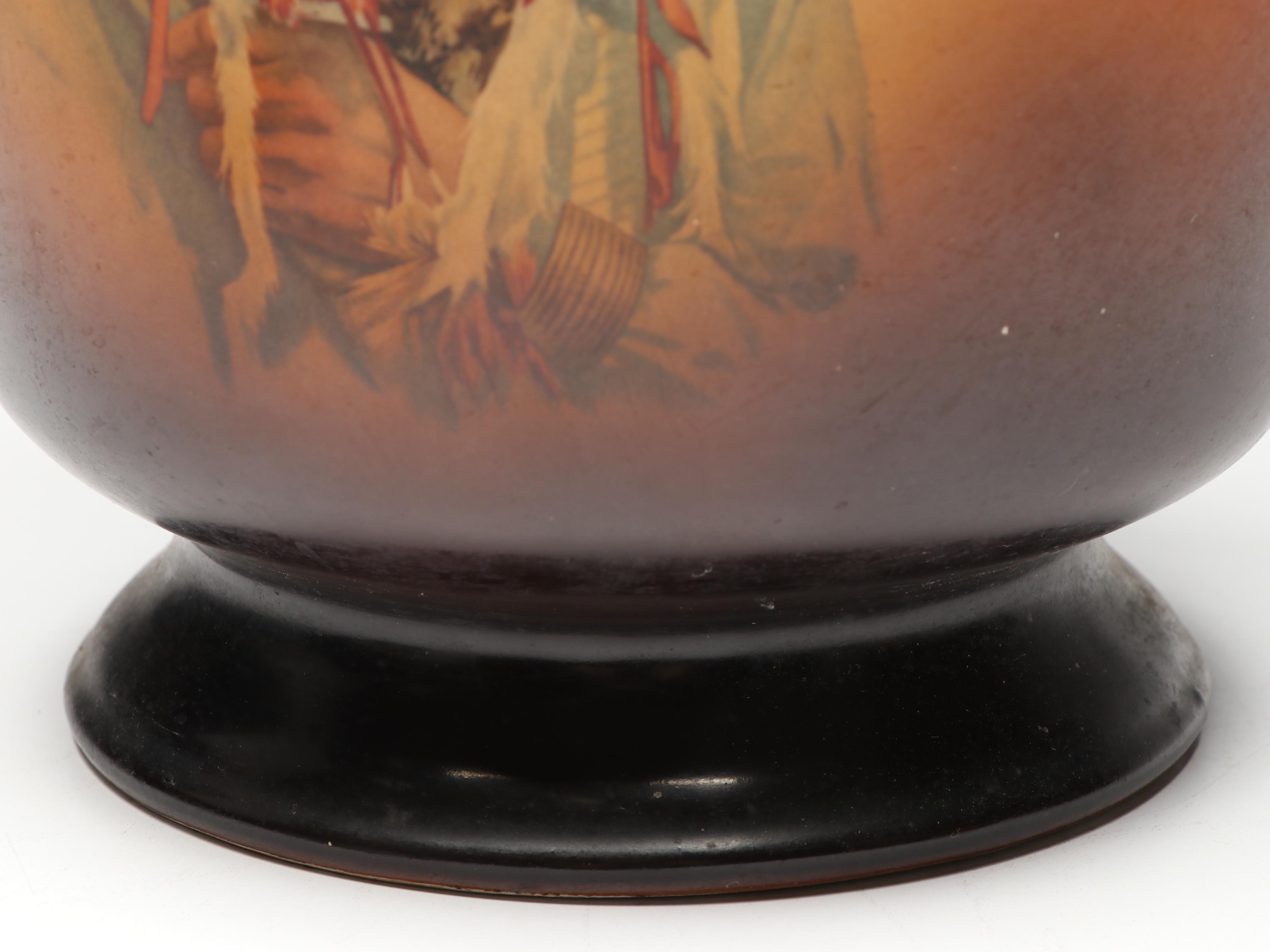 Warwick China Ioga Transfer-Decorated Portrait Vase, Antique