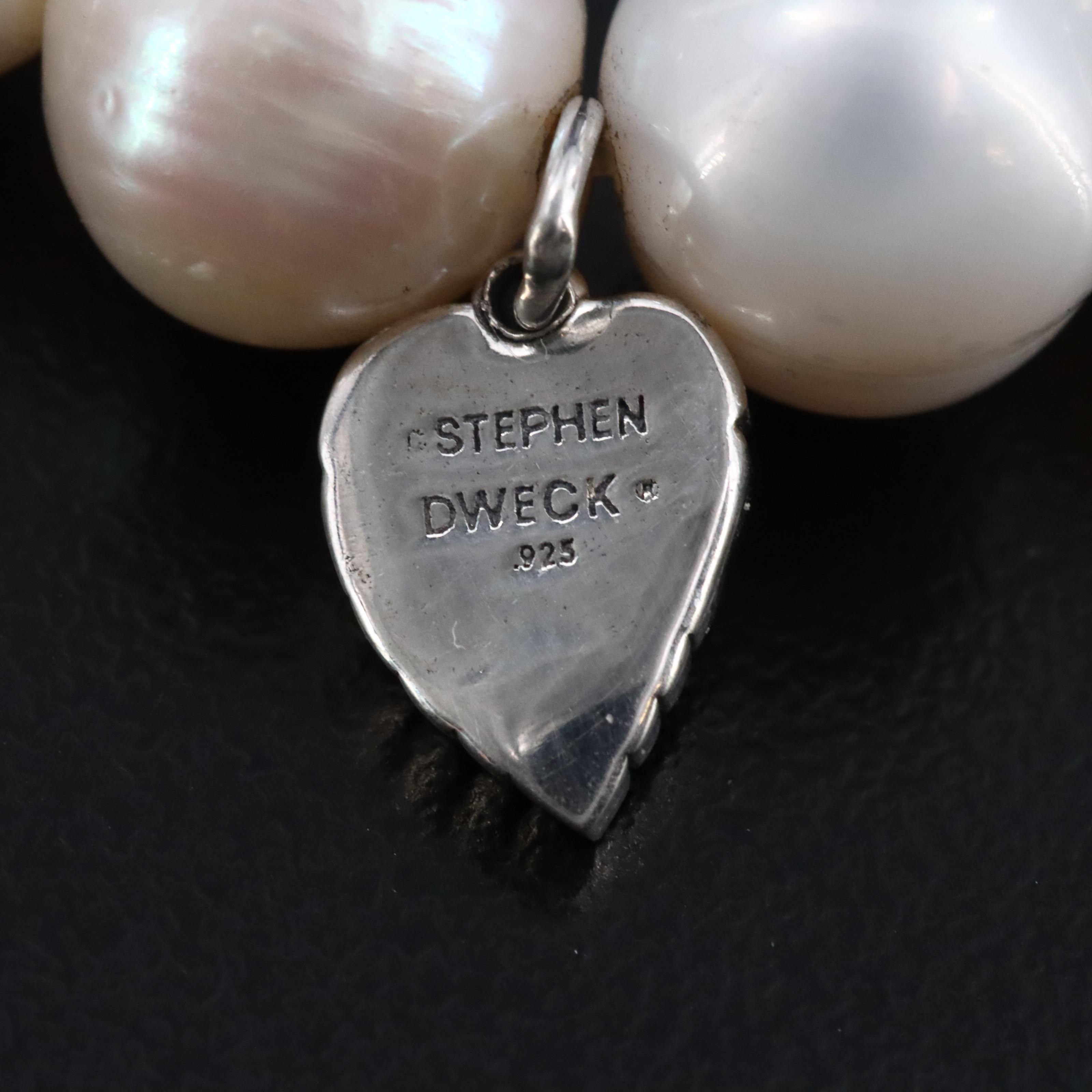 Stephen Dweck Pearl, Quartz and Black Onyx Bracelet with Sterling Charms