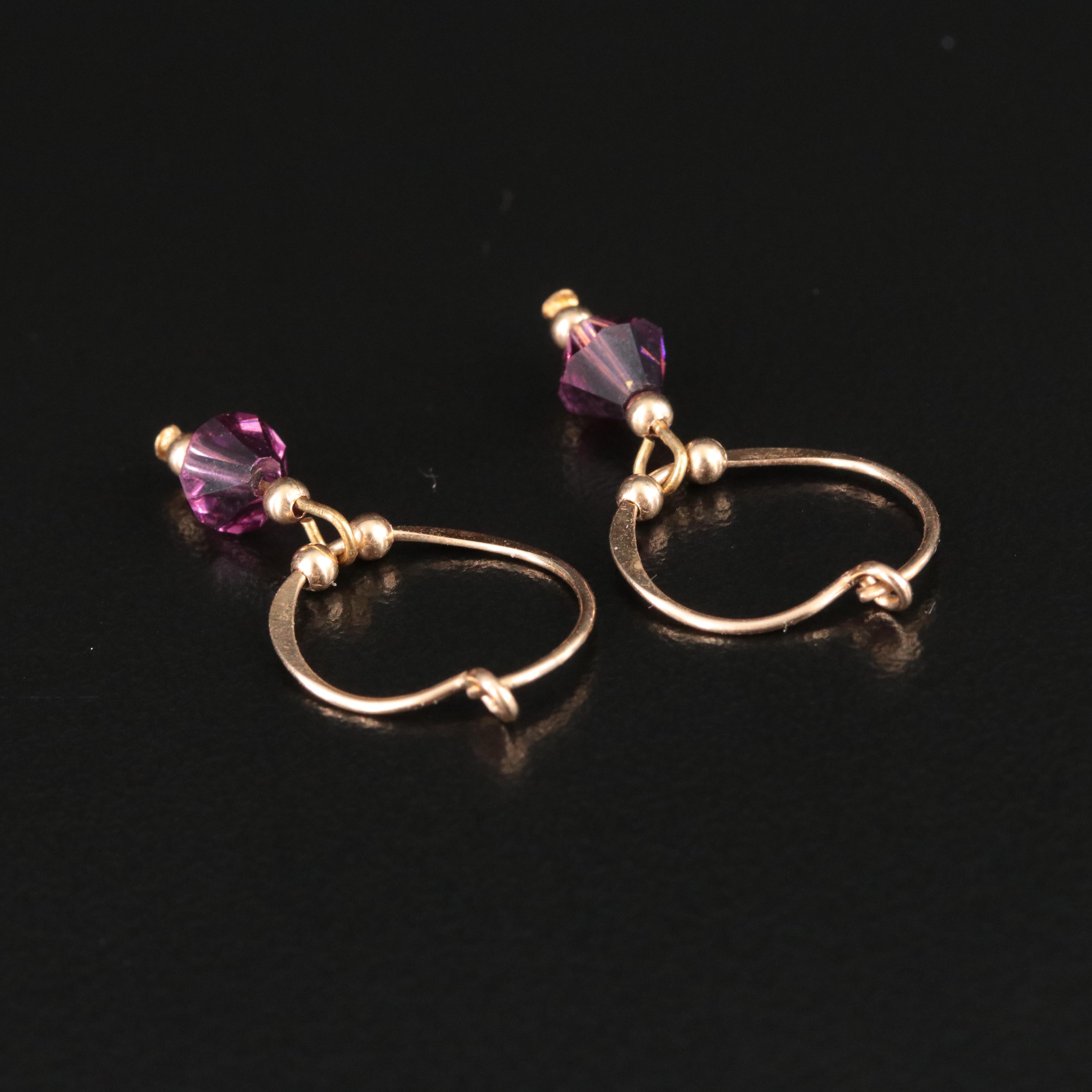 Glass Bead Drop Earrings