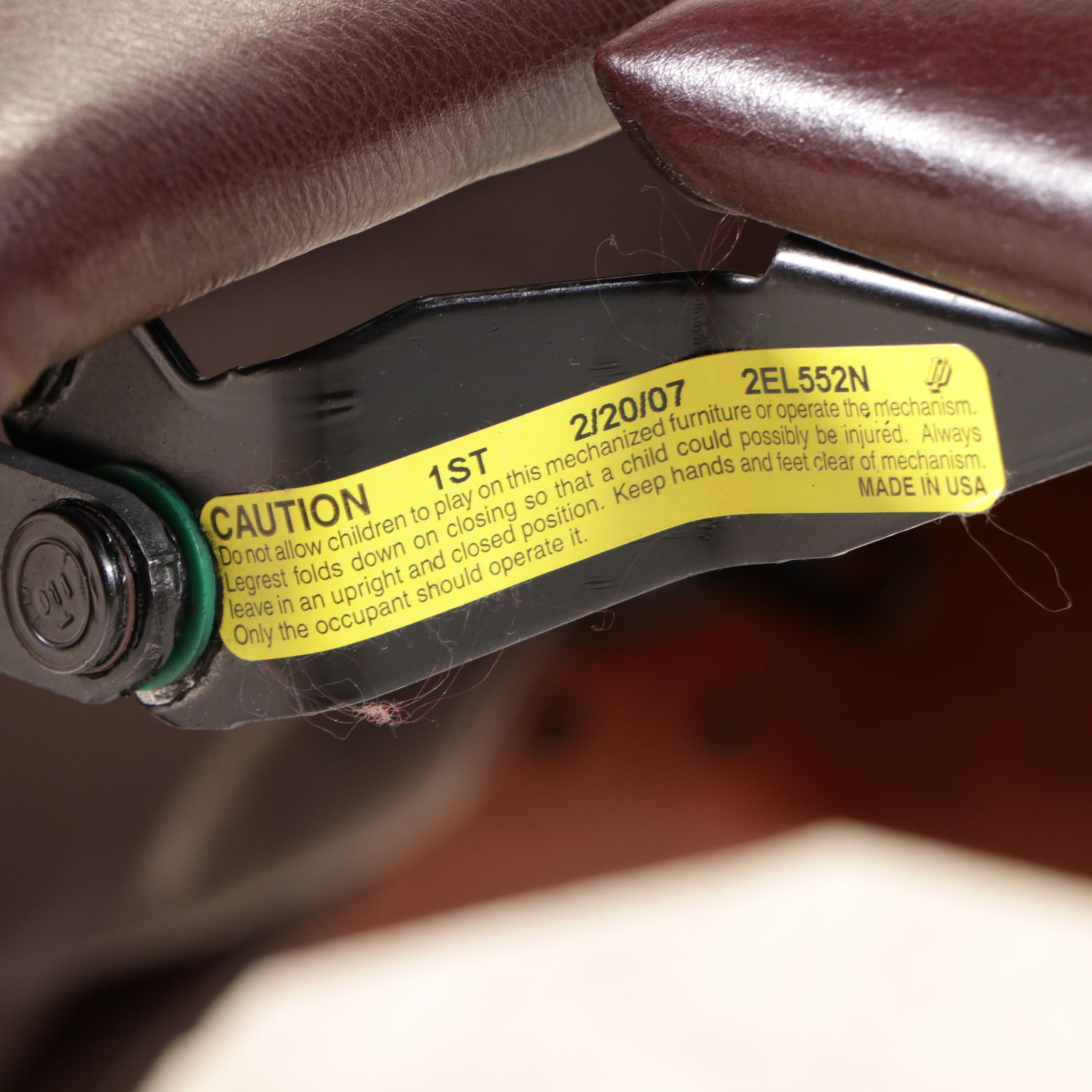 Stickley Arts & Crafts Style Cherry and Leather Recliner, 2007