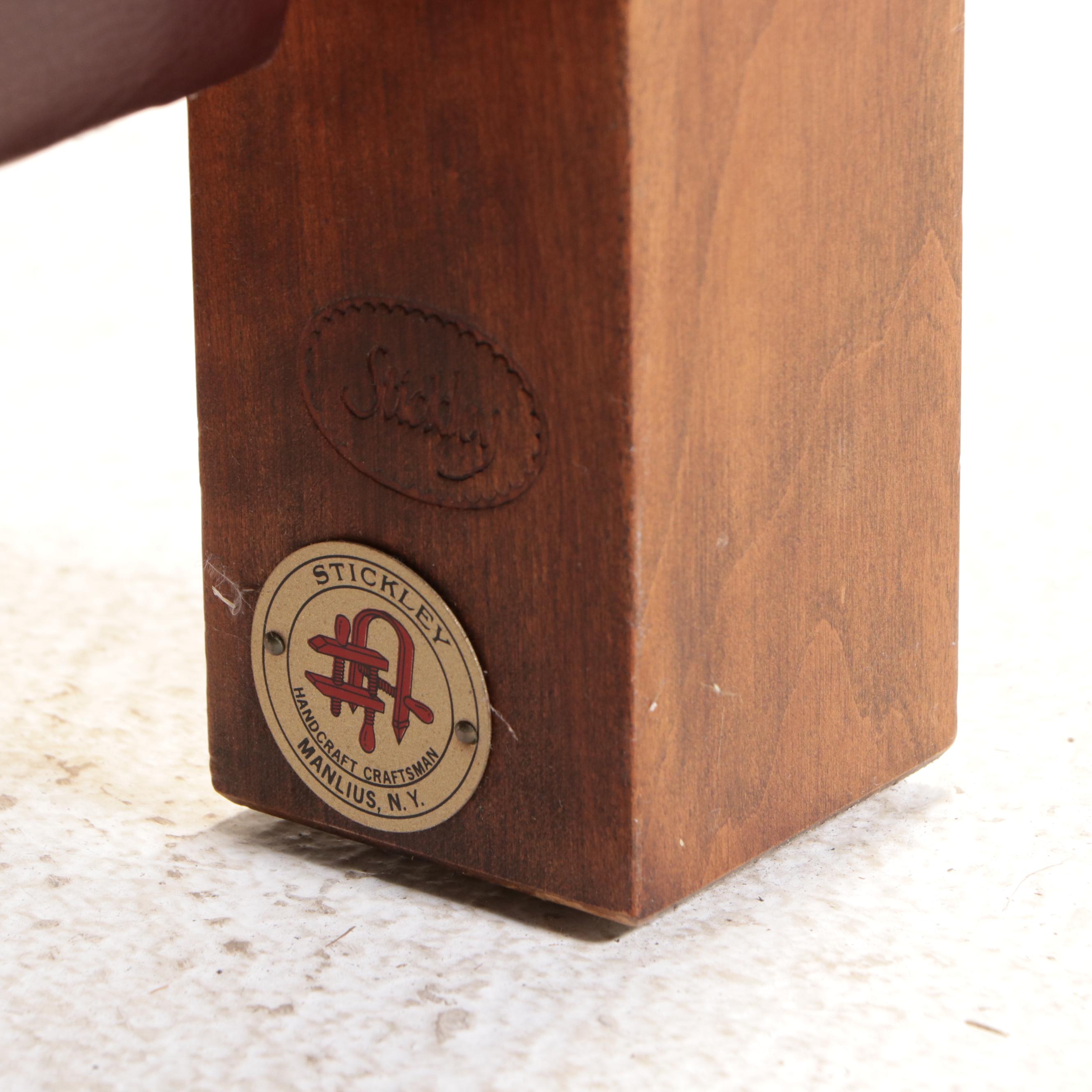 Stickley Arts & Crafts Style Cherry and Leather Recliner, 2007