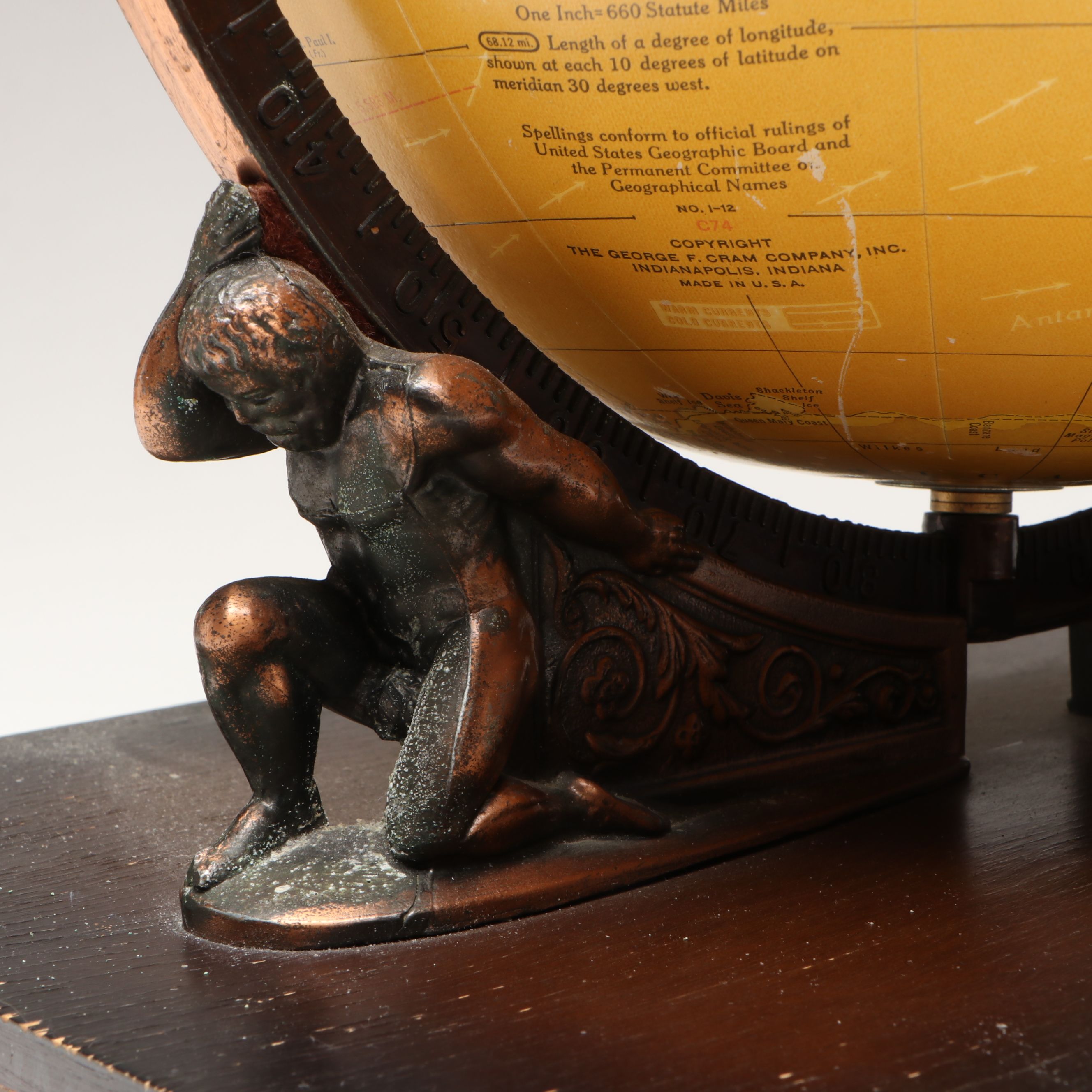 Cram's Globe with Rand McNally Atlas