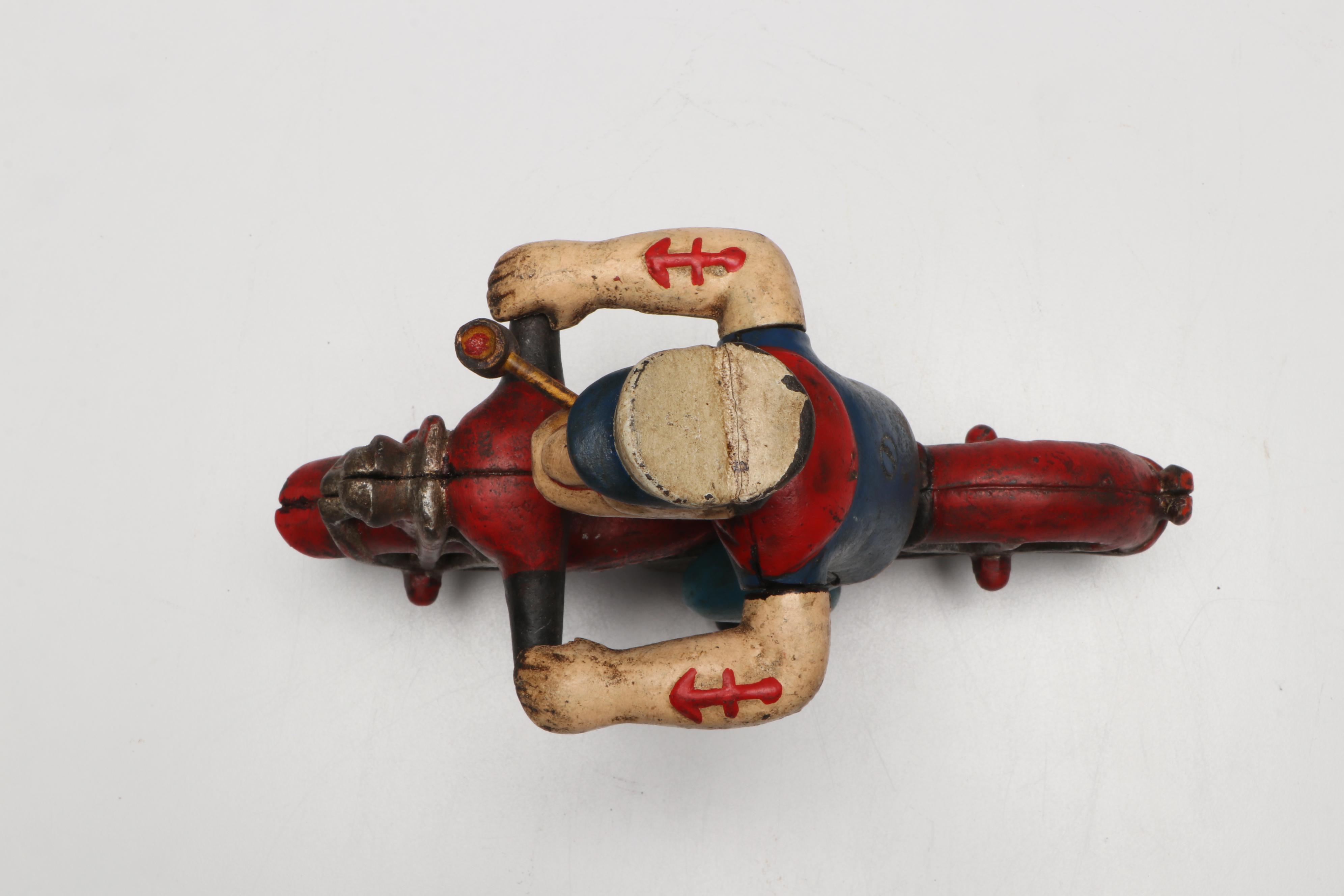 Hubley Reproduction "Popeye Motorcycle Patrol" Cast Iron Figurine