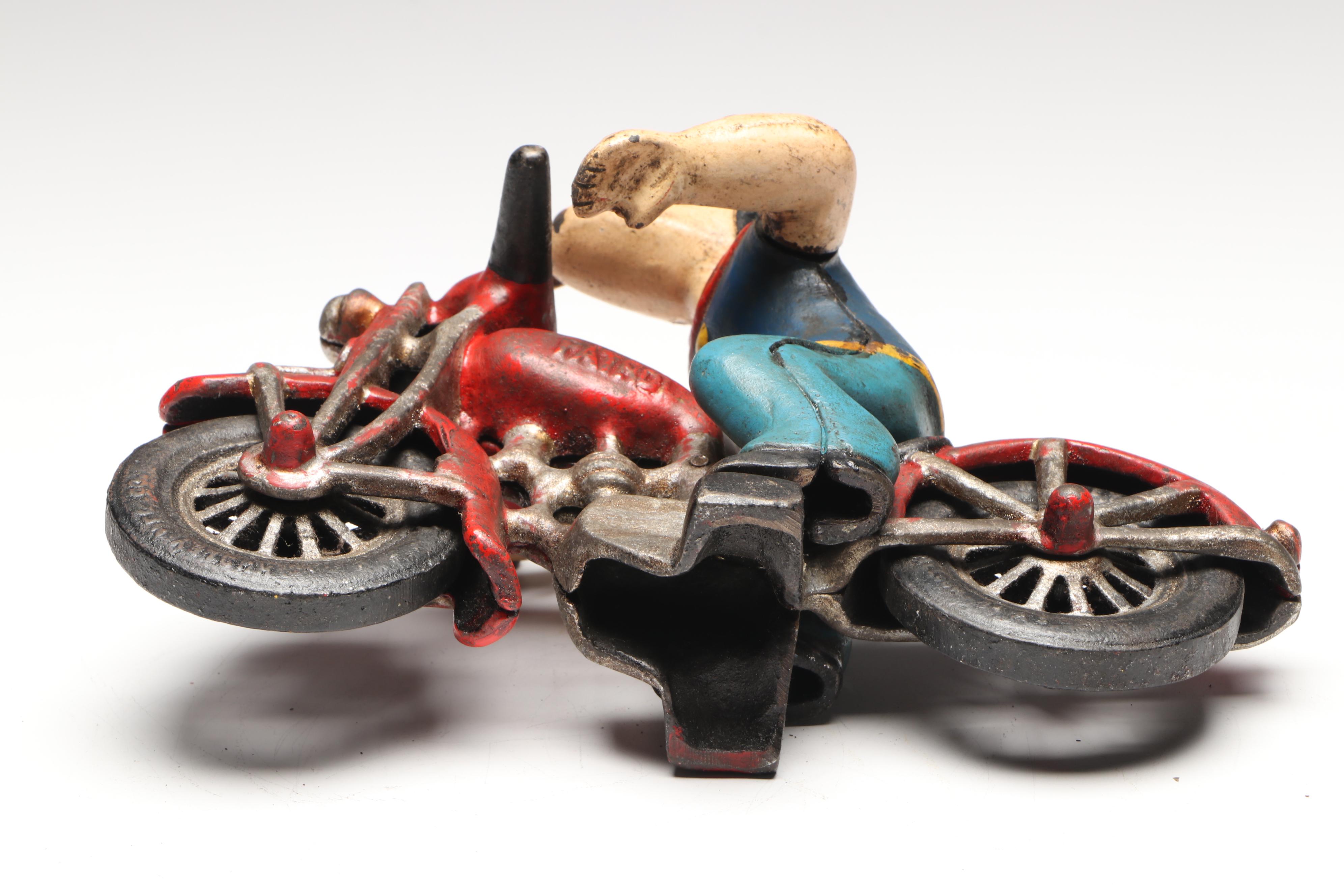Hubley Reproduction "Popeye Motorcycle Patrol" Cast Iron Figurine