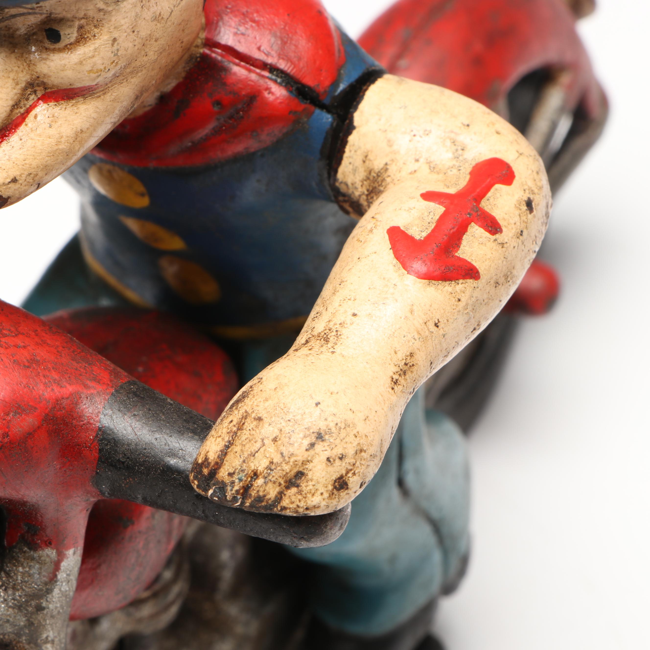Hubley Reproduction "Popeye Motorcycle Patrol" Cast Iron Figurine