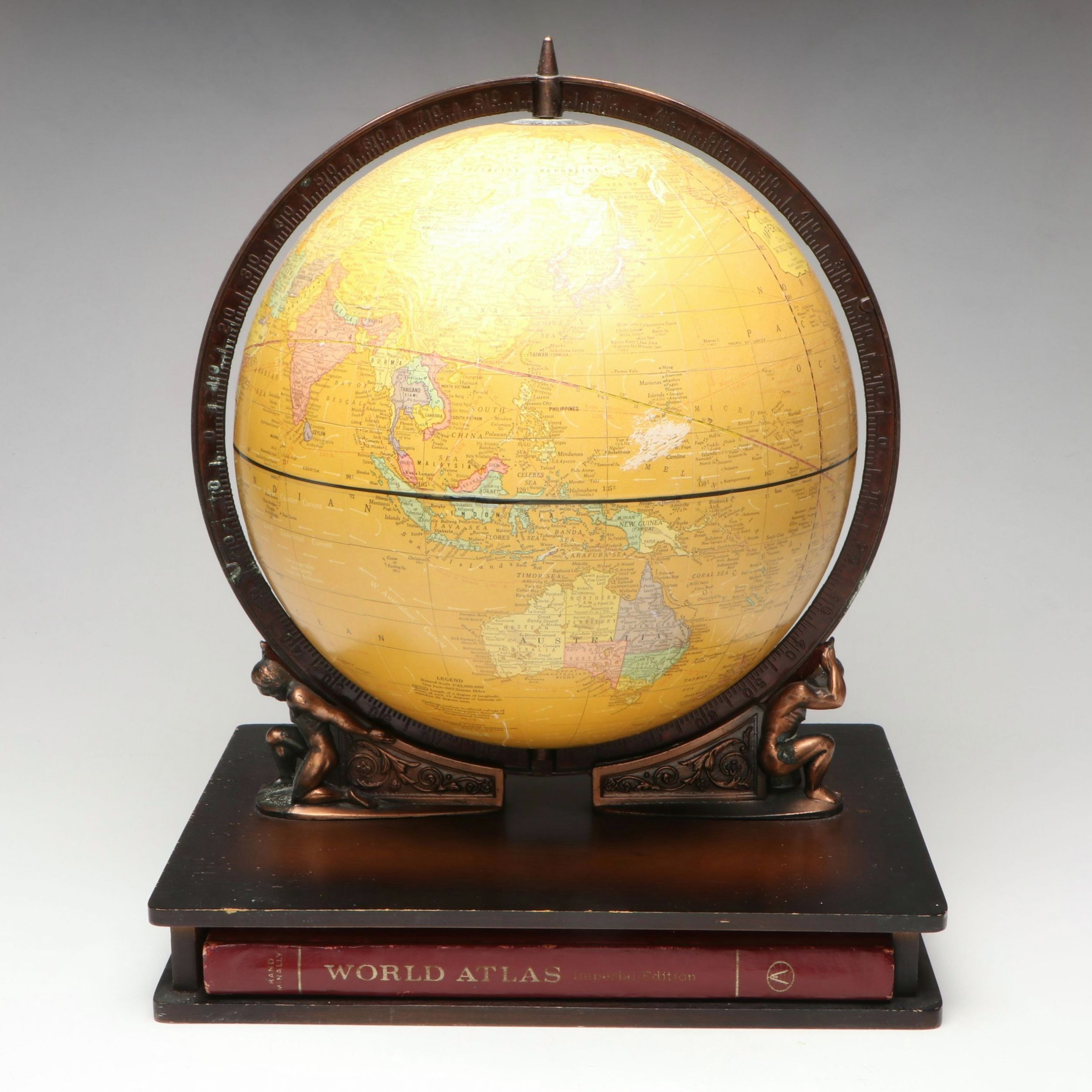 Cram's Globe with Rand McNally Atlas