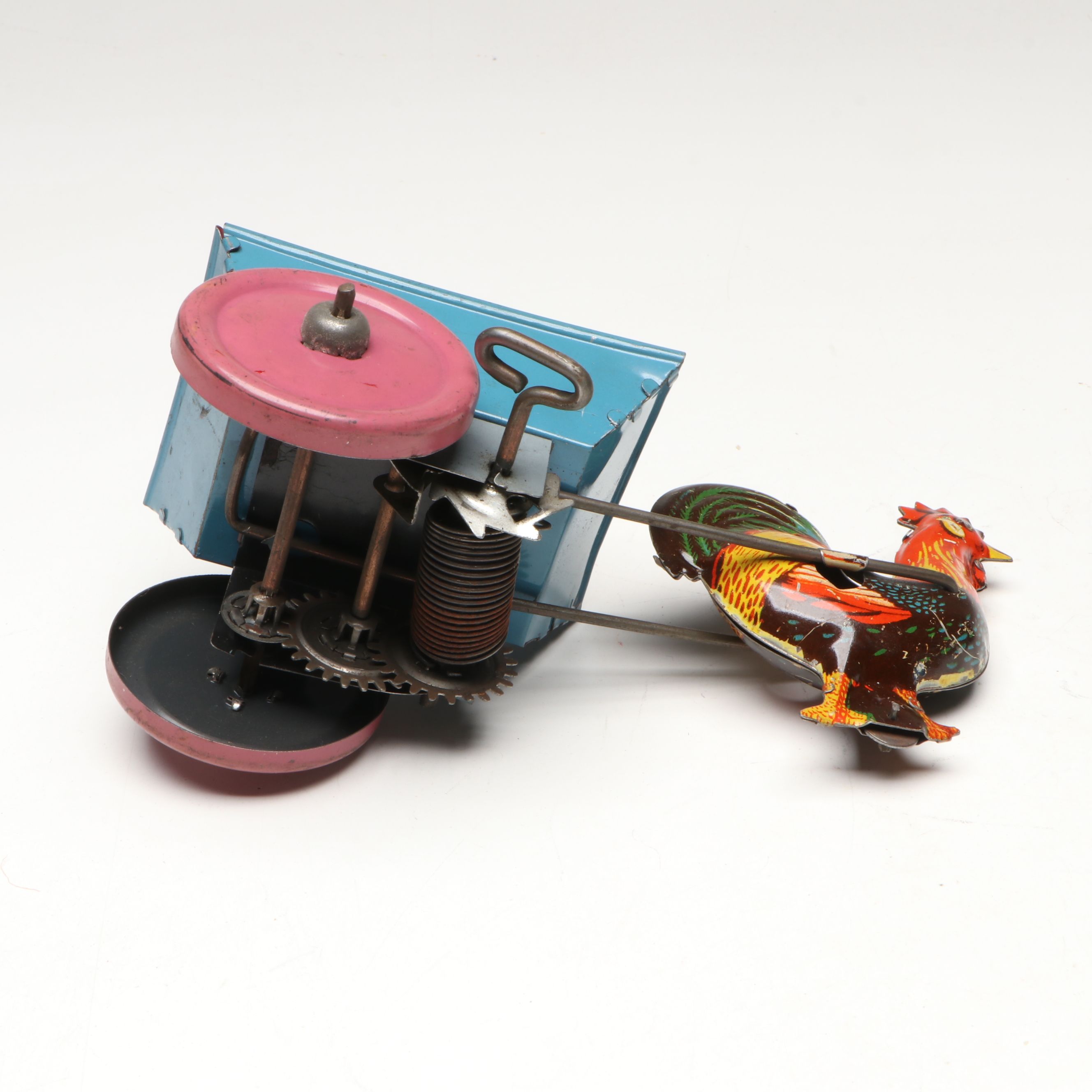 J. Chein & Co. Rabbit with Other Vintage Tin Litho Wind-Up Toys, Mid-20th C.