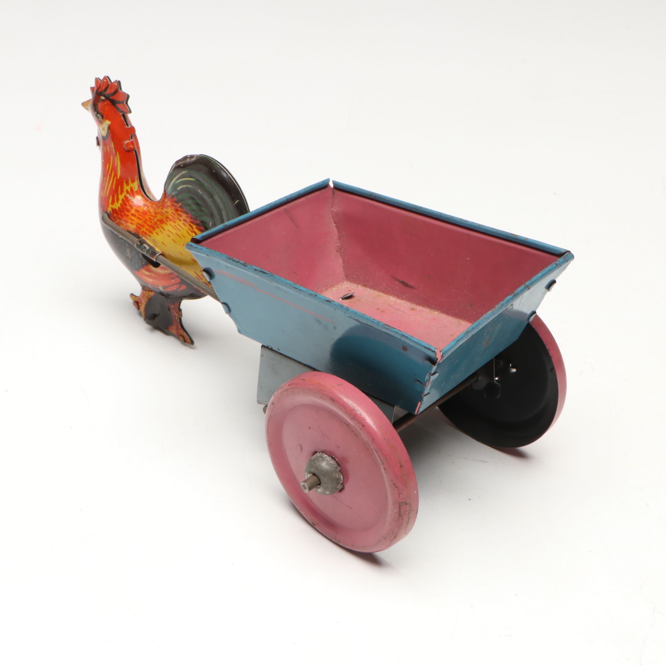 J. Chein & Co. Rabbit with Other Vintage Tin Litho Wind-Up Toys, Mid-20th C.